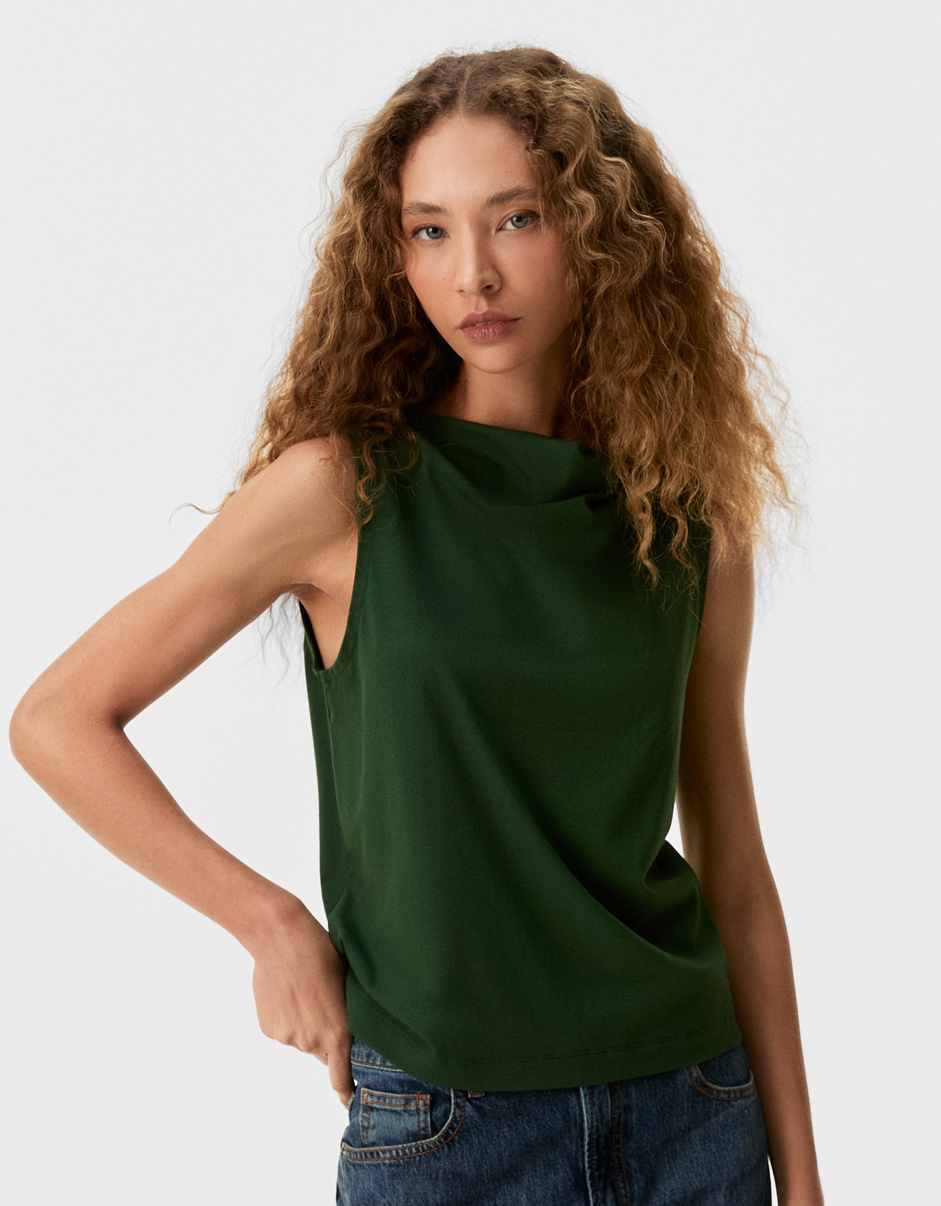 Blusa Malha Detalhe Manga