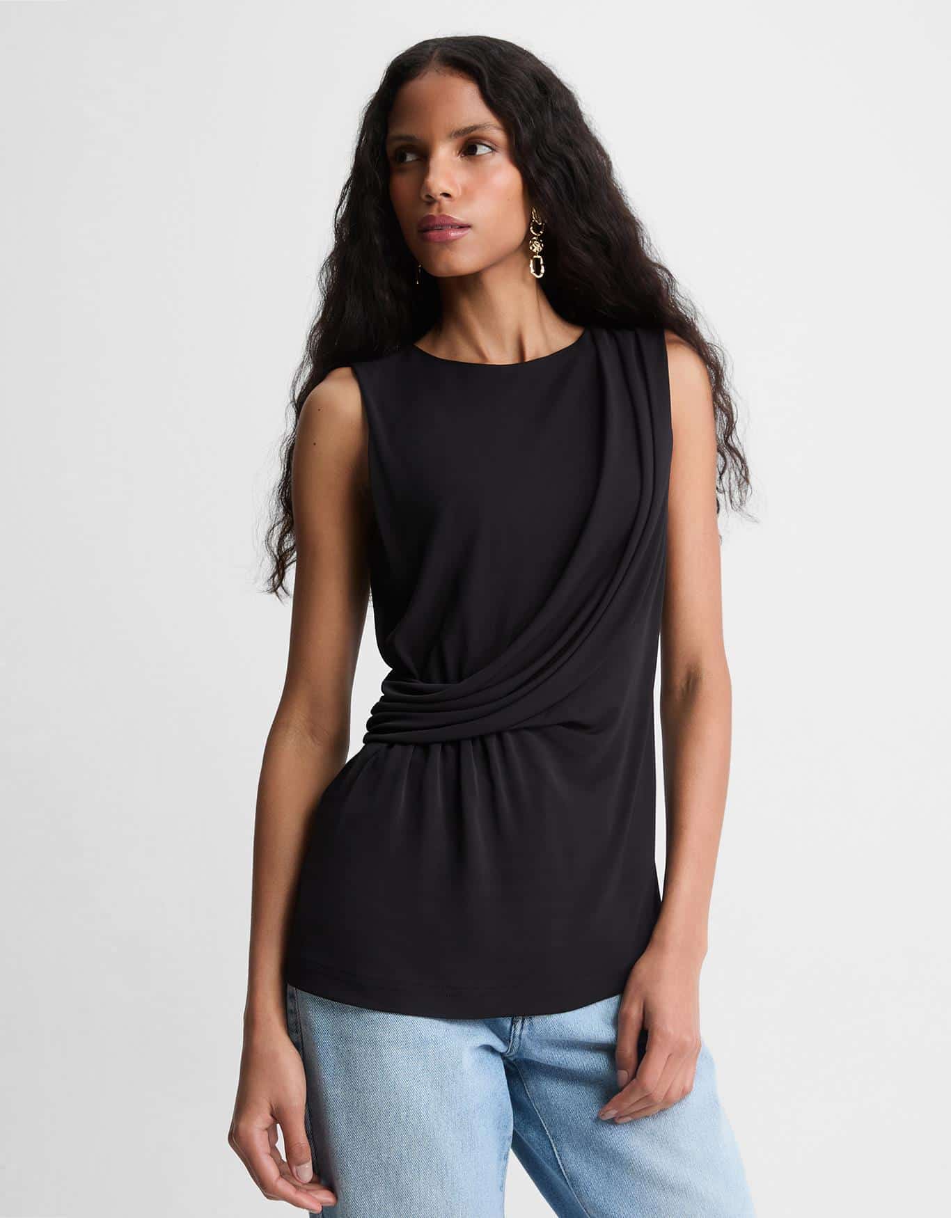 Blusa Malha Drapeada