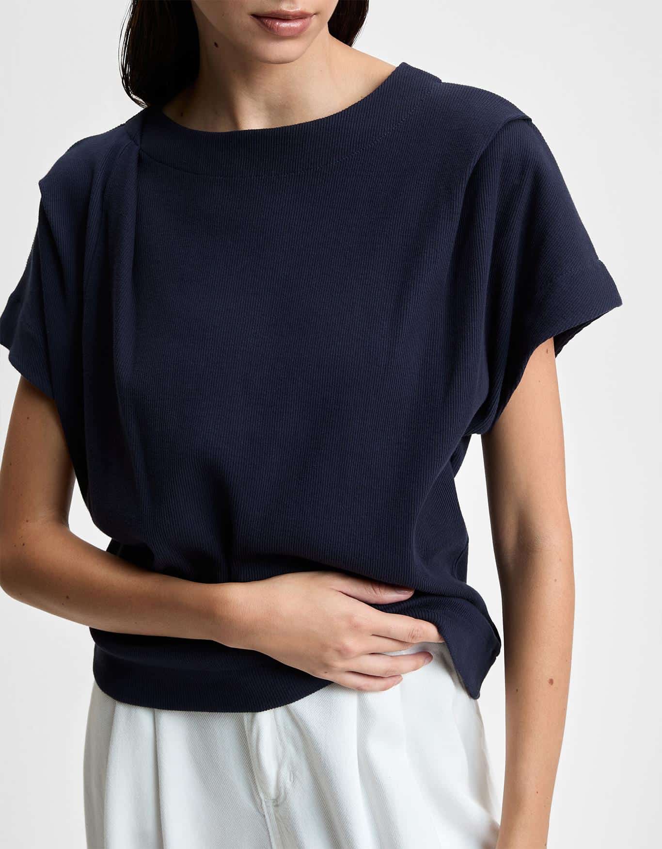 Blusa Malha Drapeado