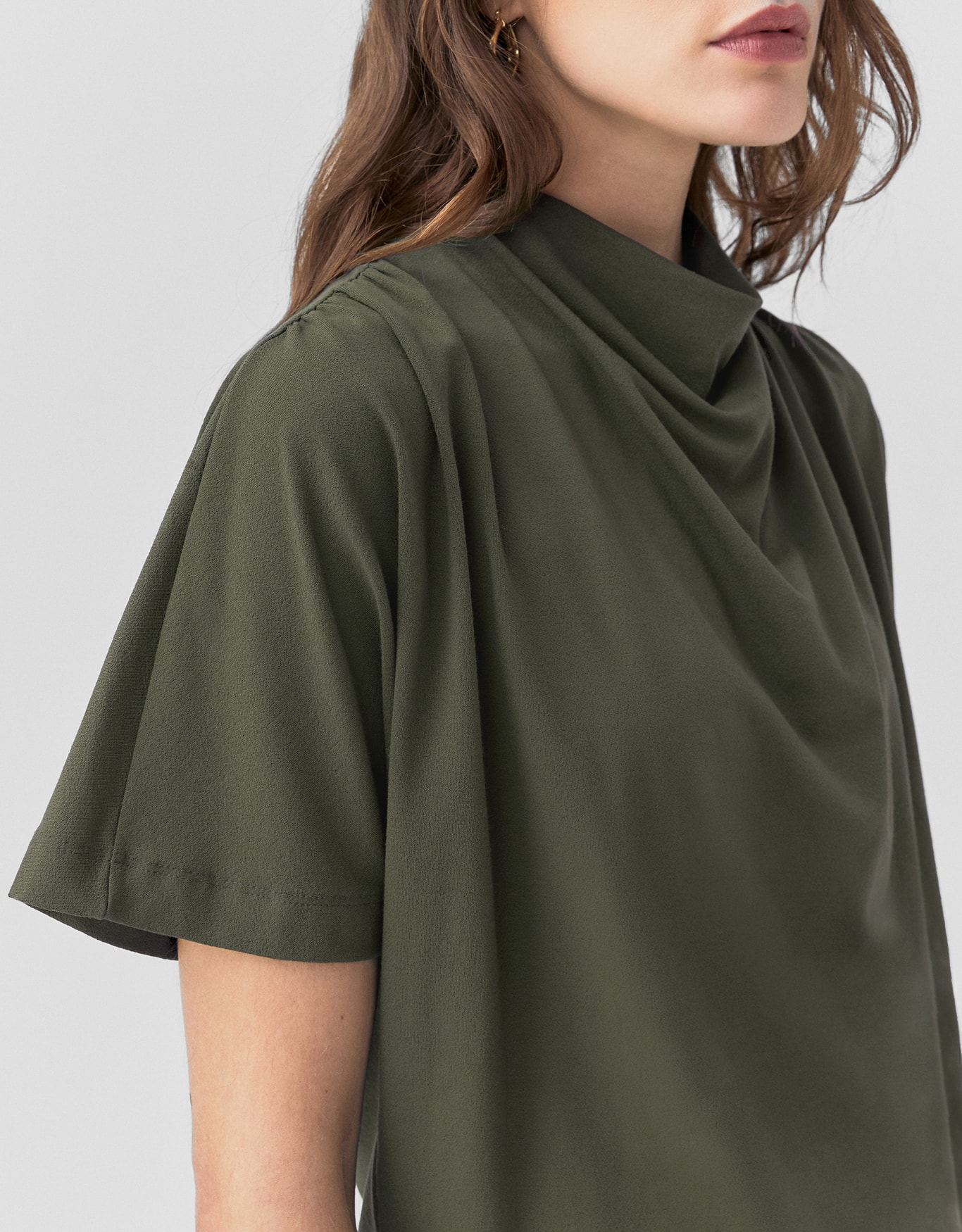 Blusa Malha Franzido Ombro