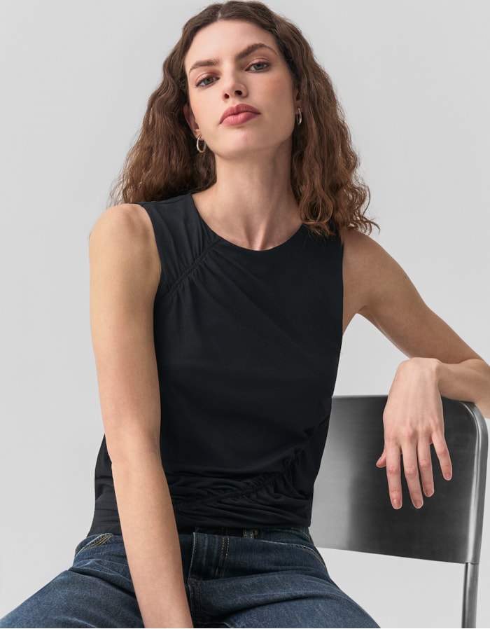 Shoulder — Blusa Malha Franzidos