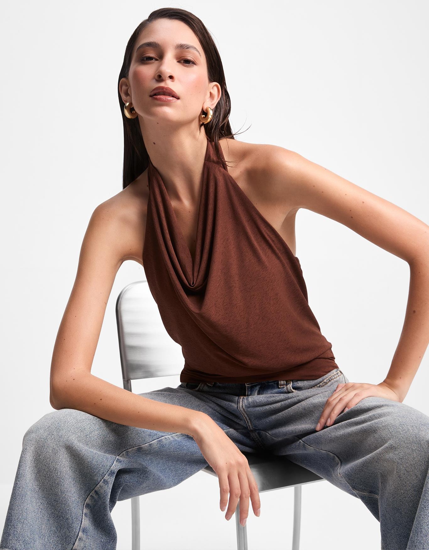 Blusa Malha Frente Unica