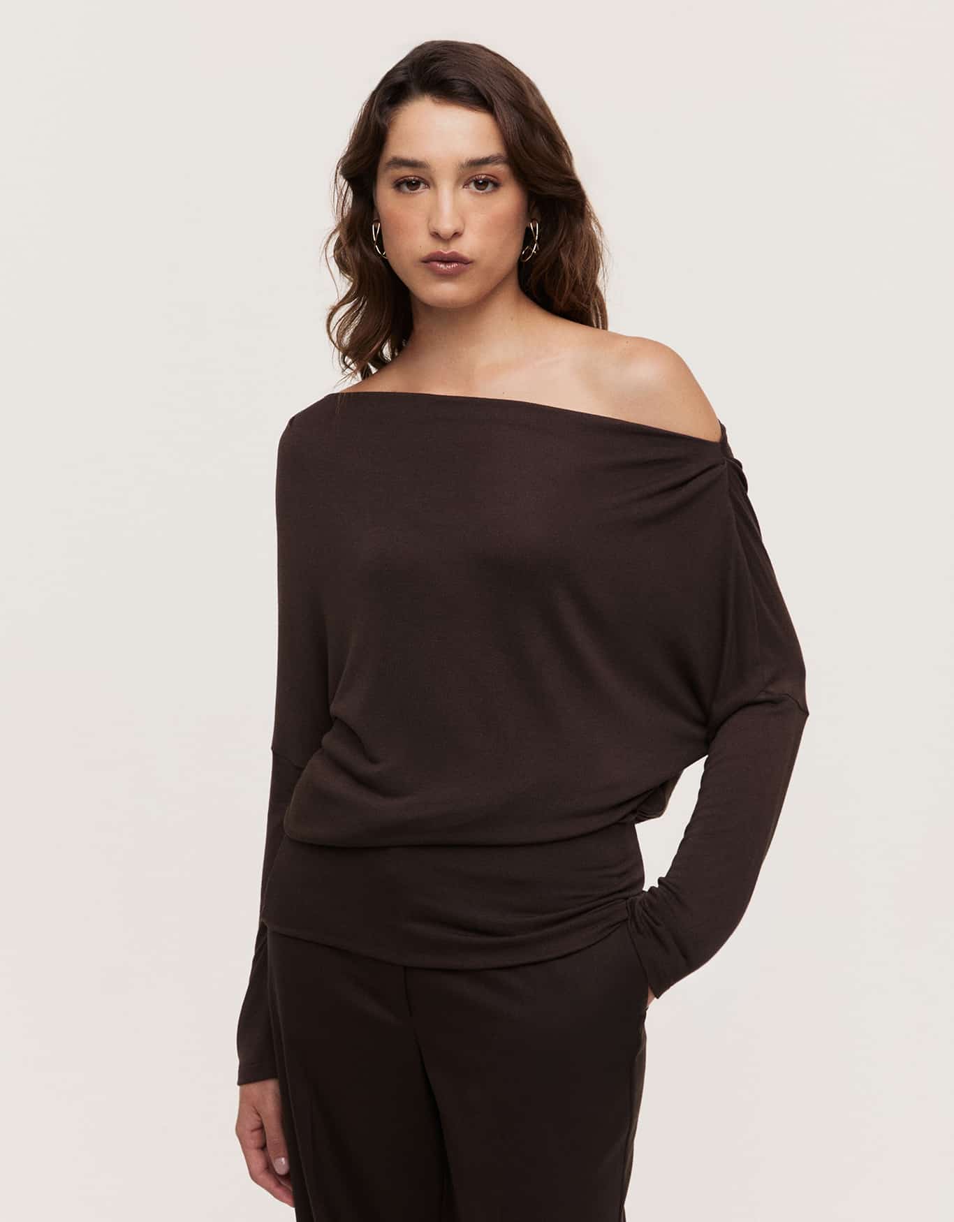 Blusa Malha Manga Morcego