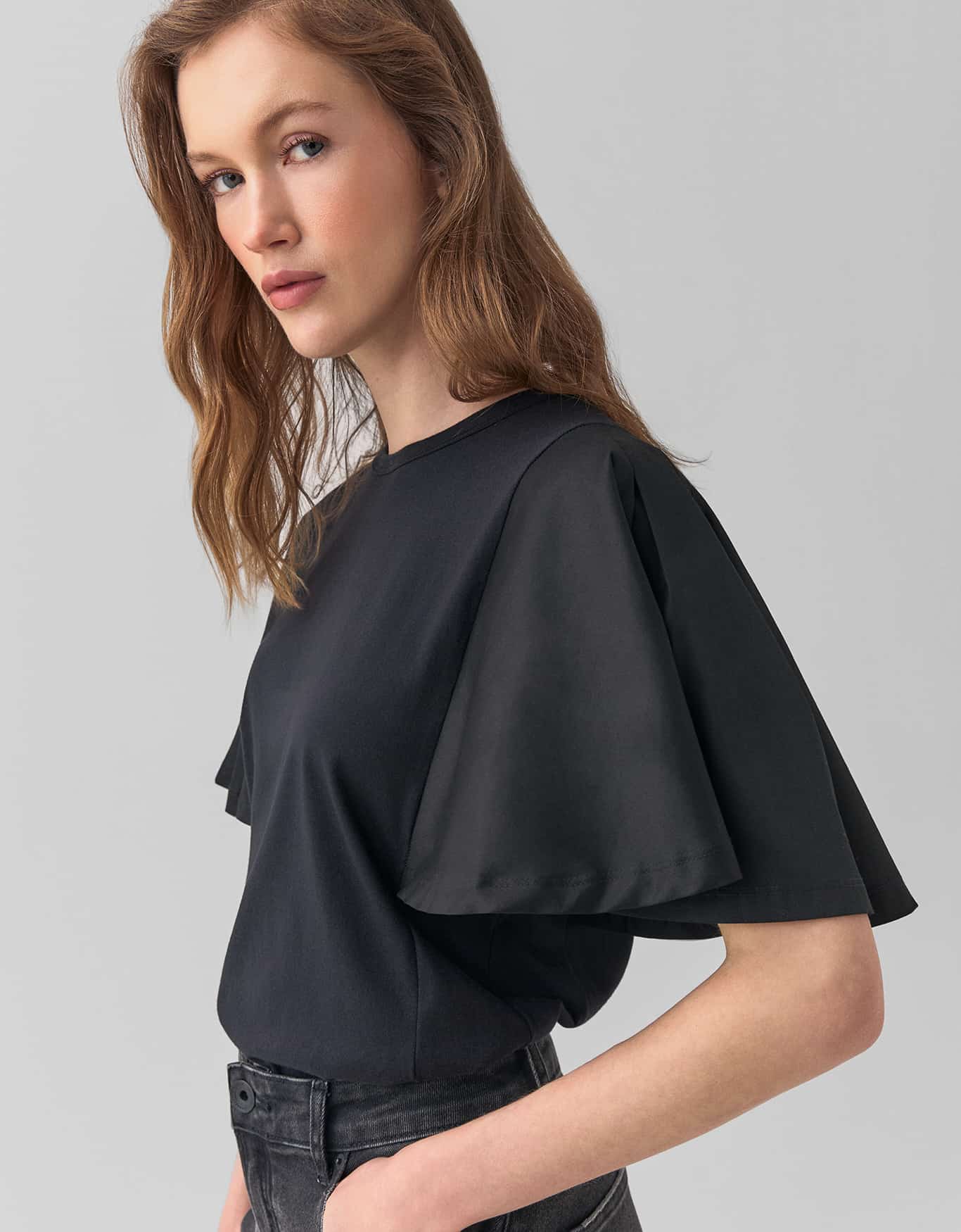 Blusa Malha Manga Tricoline