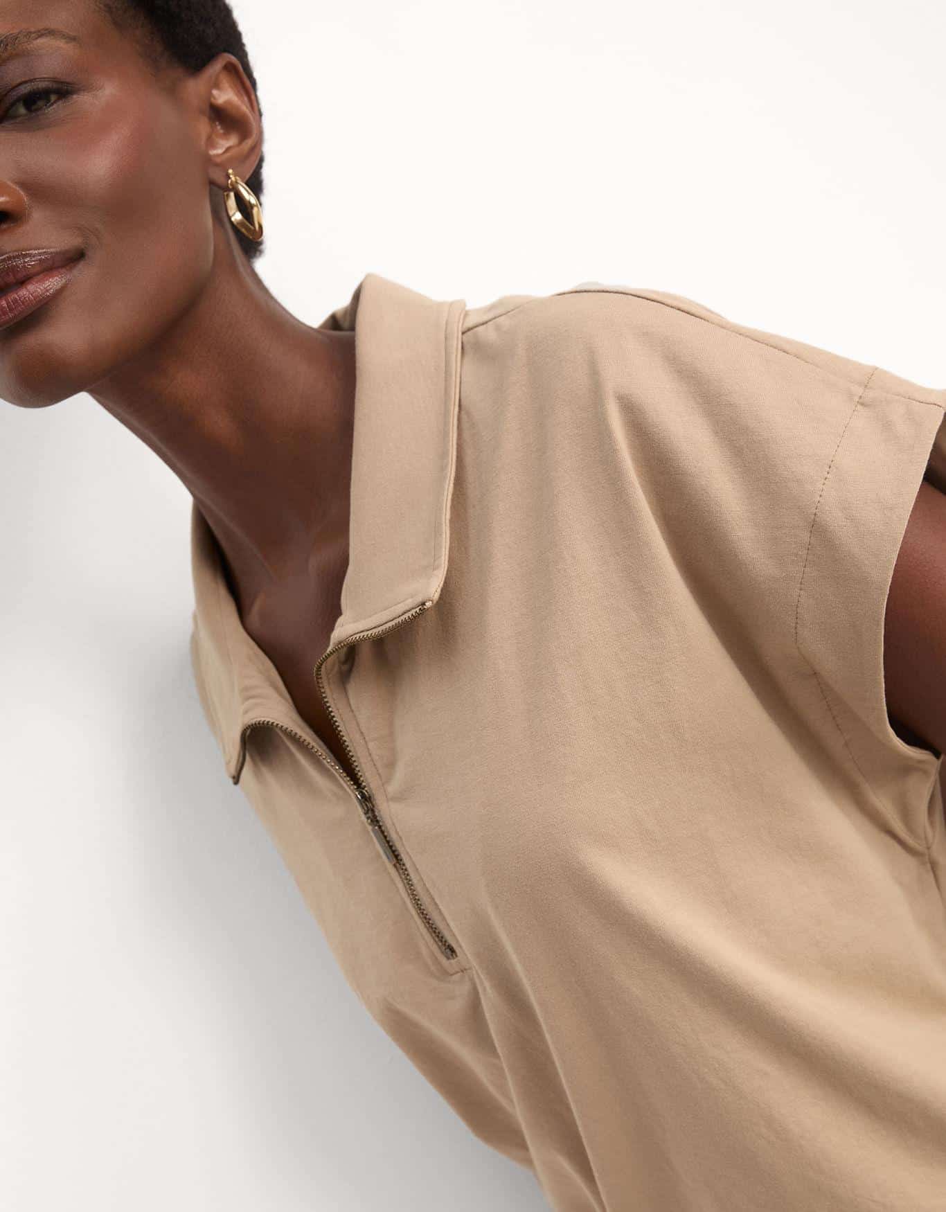 Blusa Malha Meia Vista Ziper