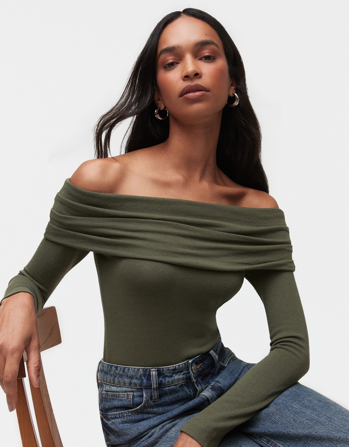 Blusa Malha Ombro a Ombro