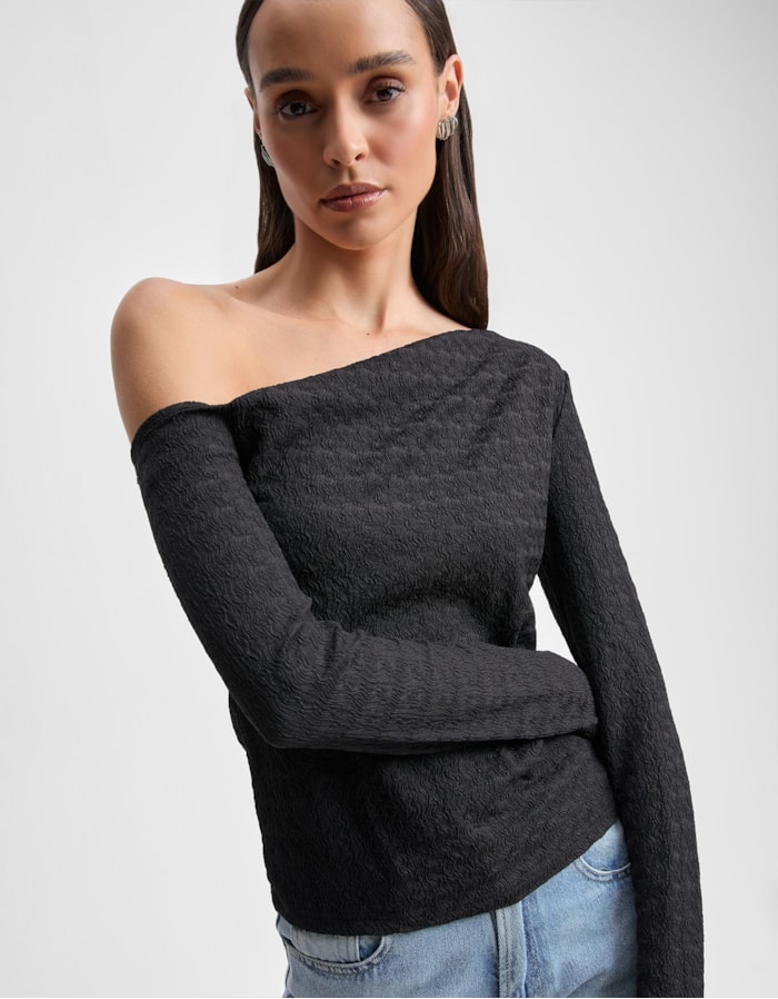 Shoulder — Blusa Malha Ombro Assimetrico