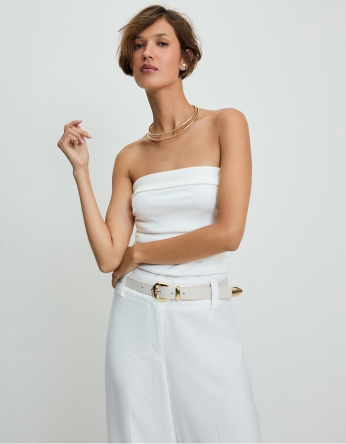 Shoulder — Blusa Malha Pregas Laterais