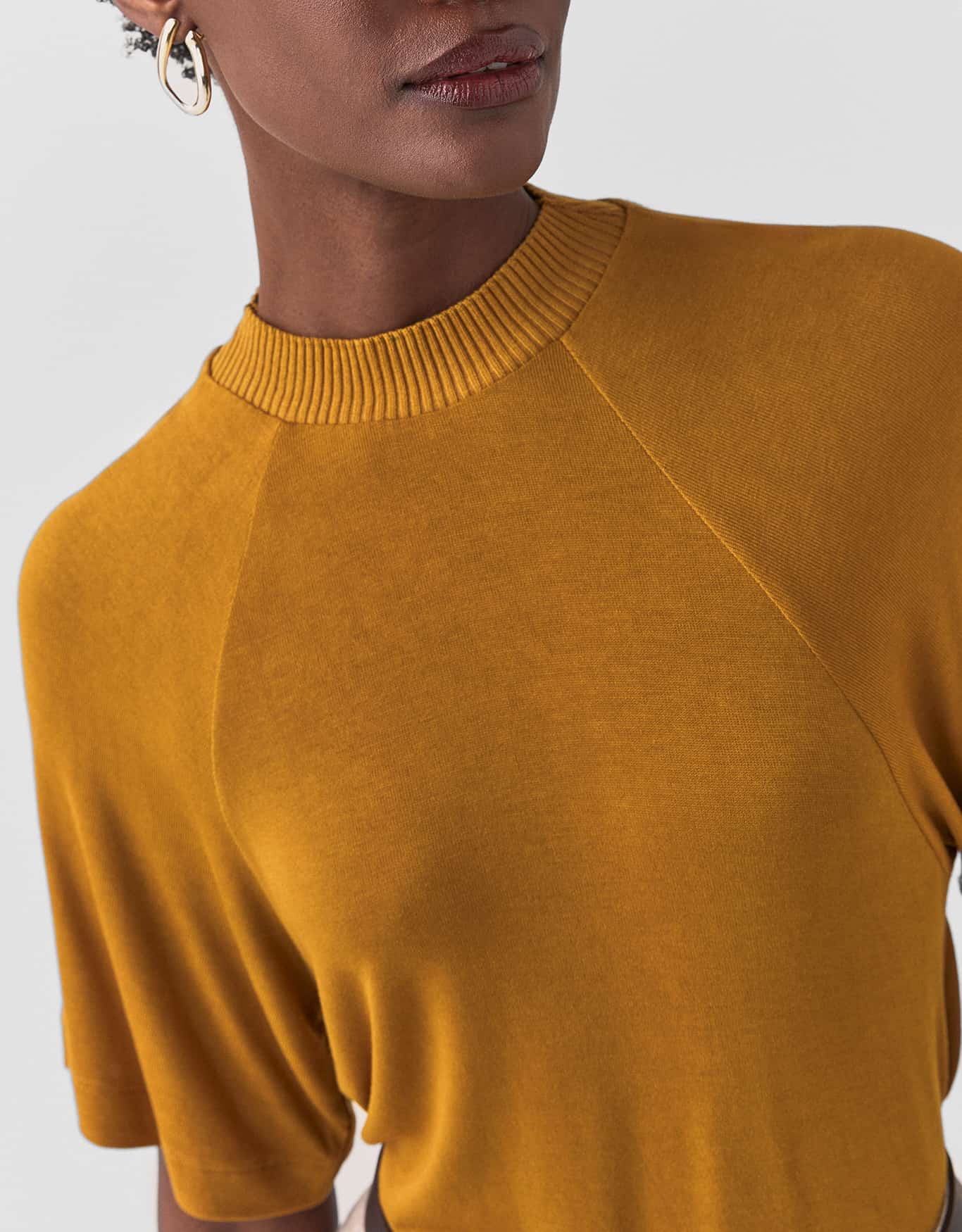 Blusa Malha Pregas Manga