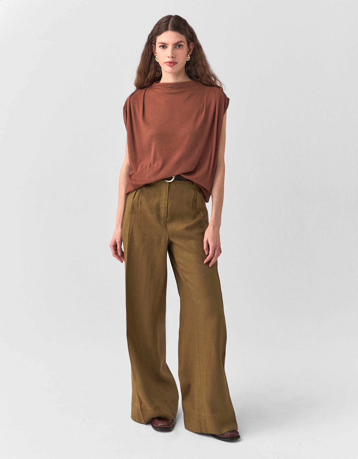 Blusa Malha Pregas Ombro