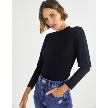 Blusa Malha Punho Largo