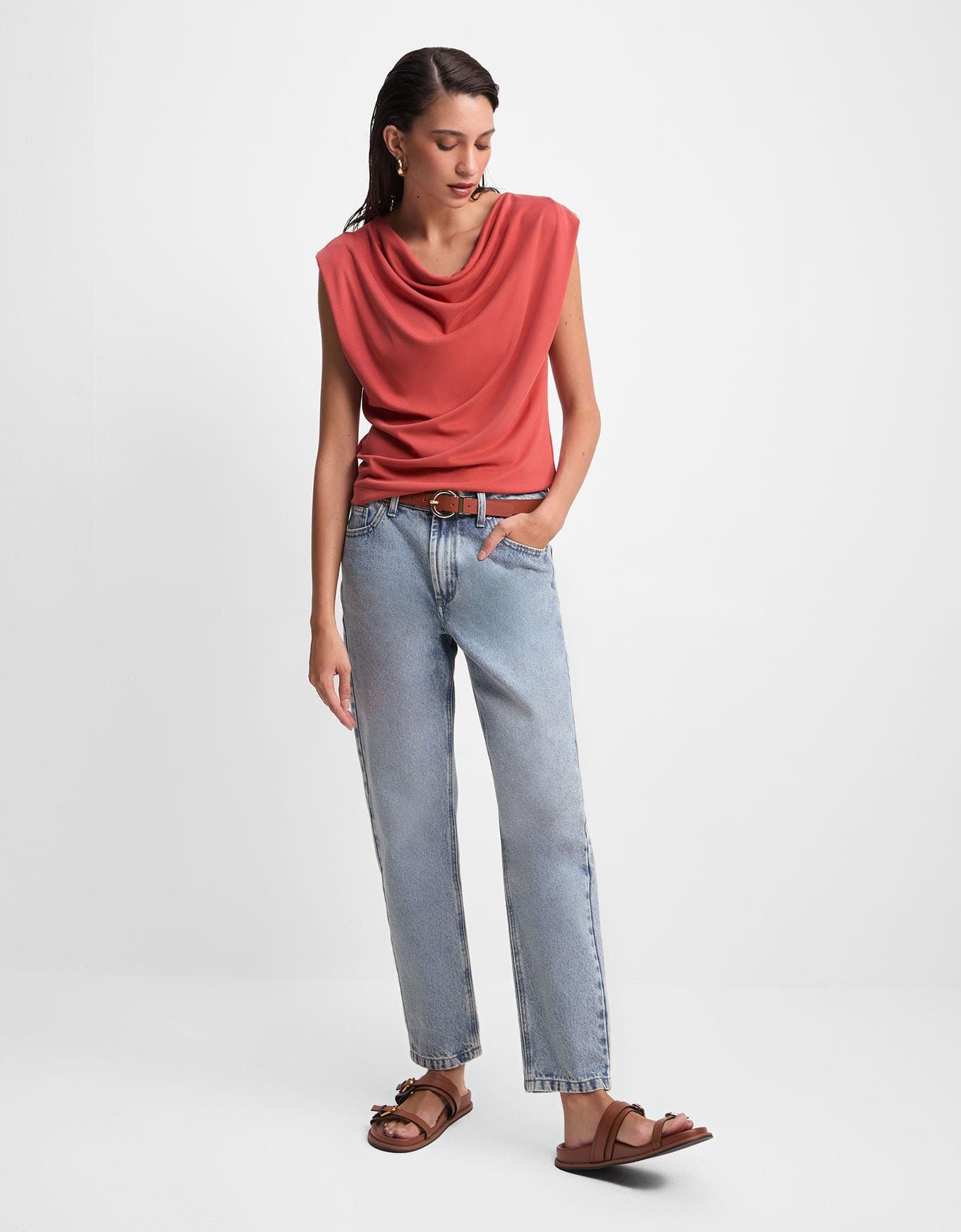 Blusa Malha Sem Manga Degagê