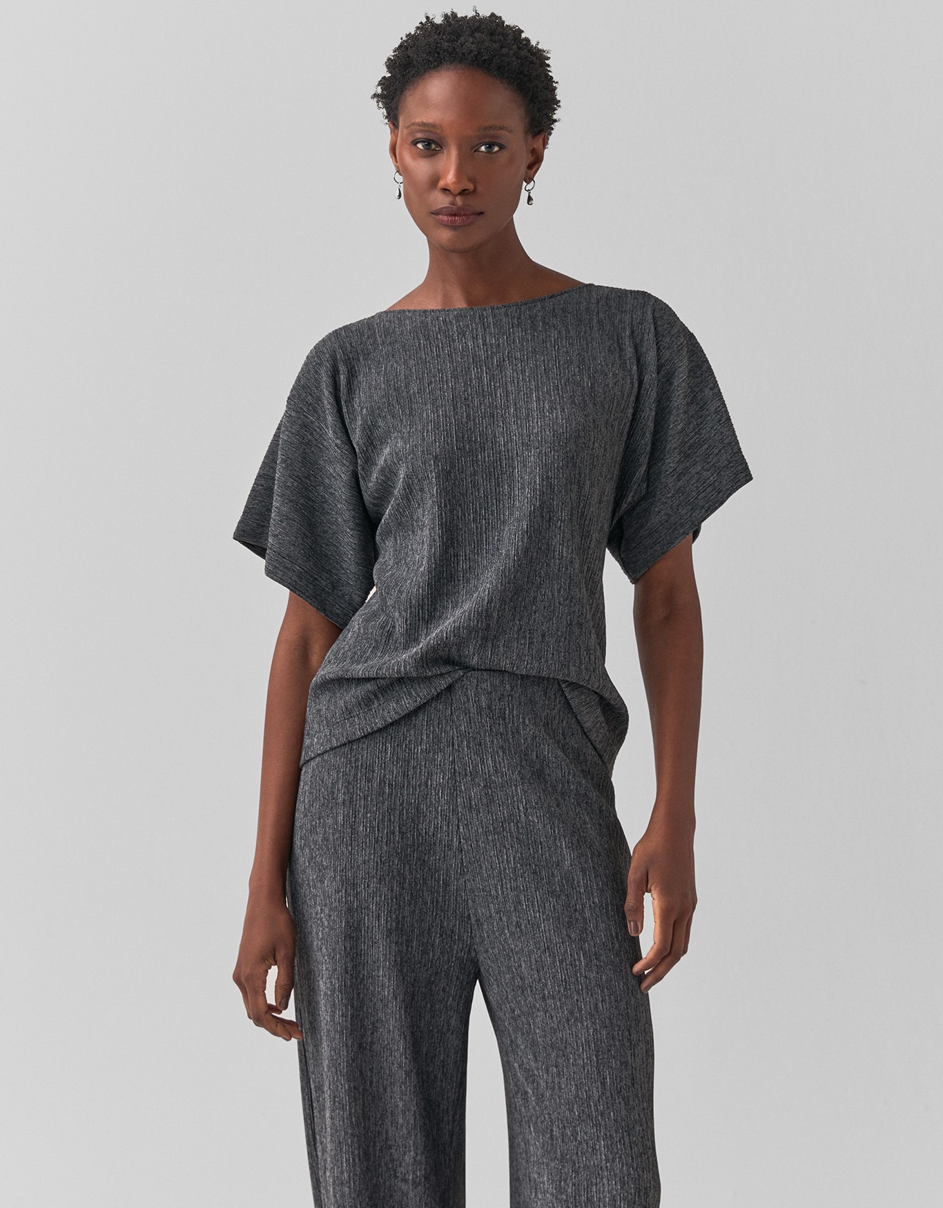 Blusa Malha Textura Mescla