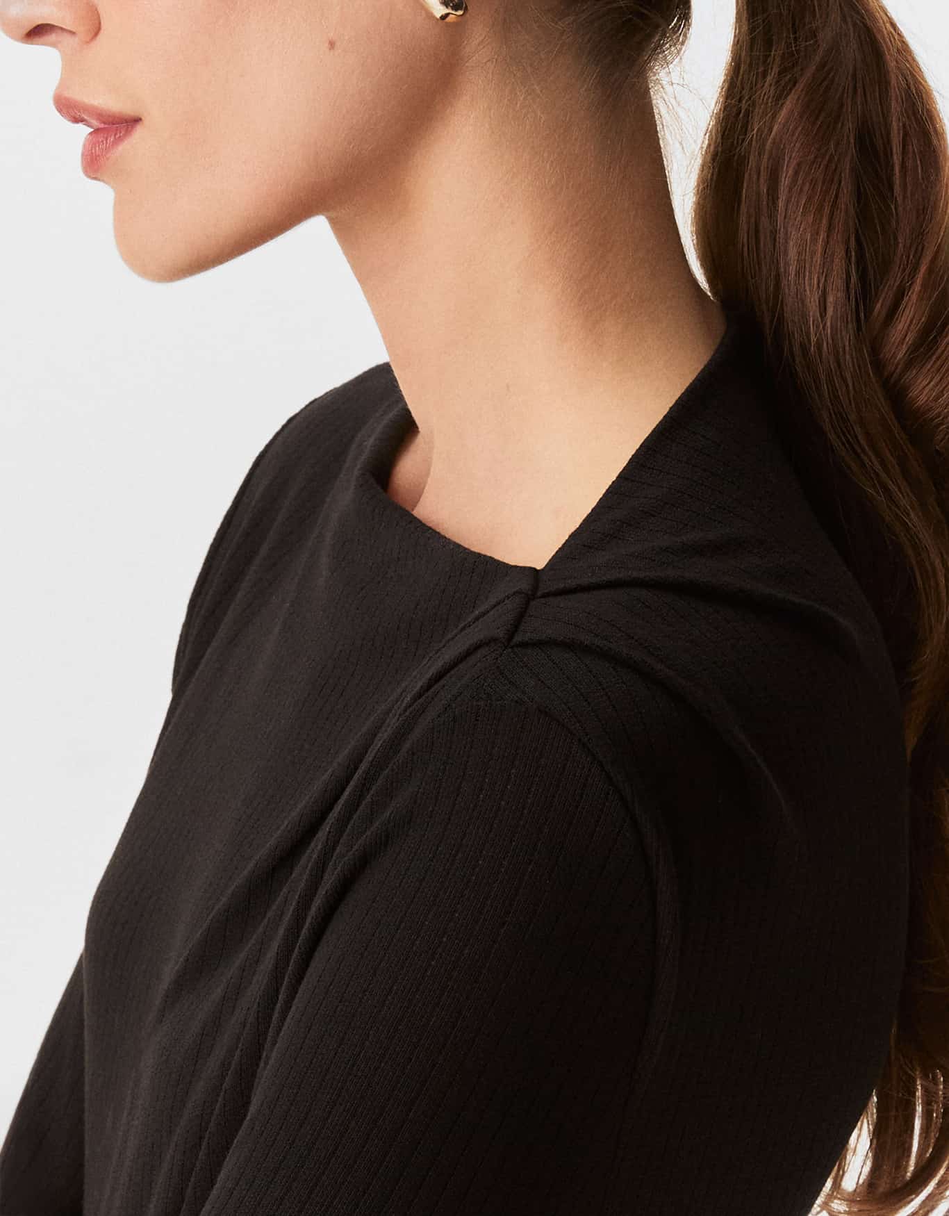Blusa Malha Textura Pregas