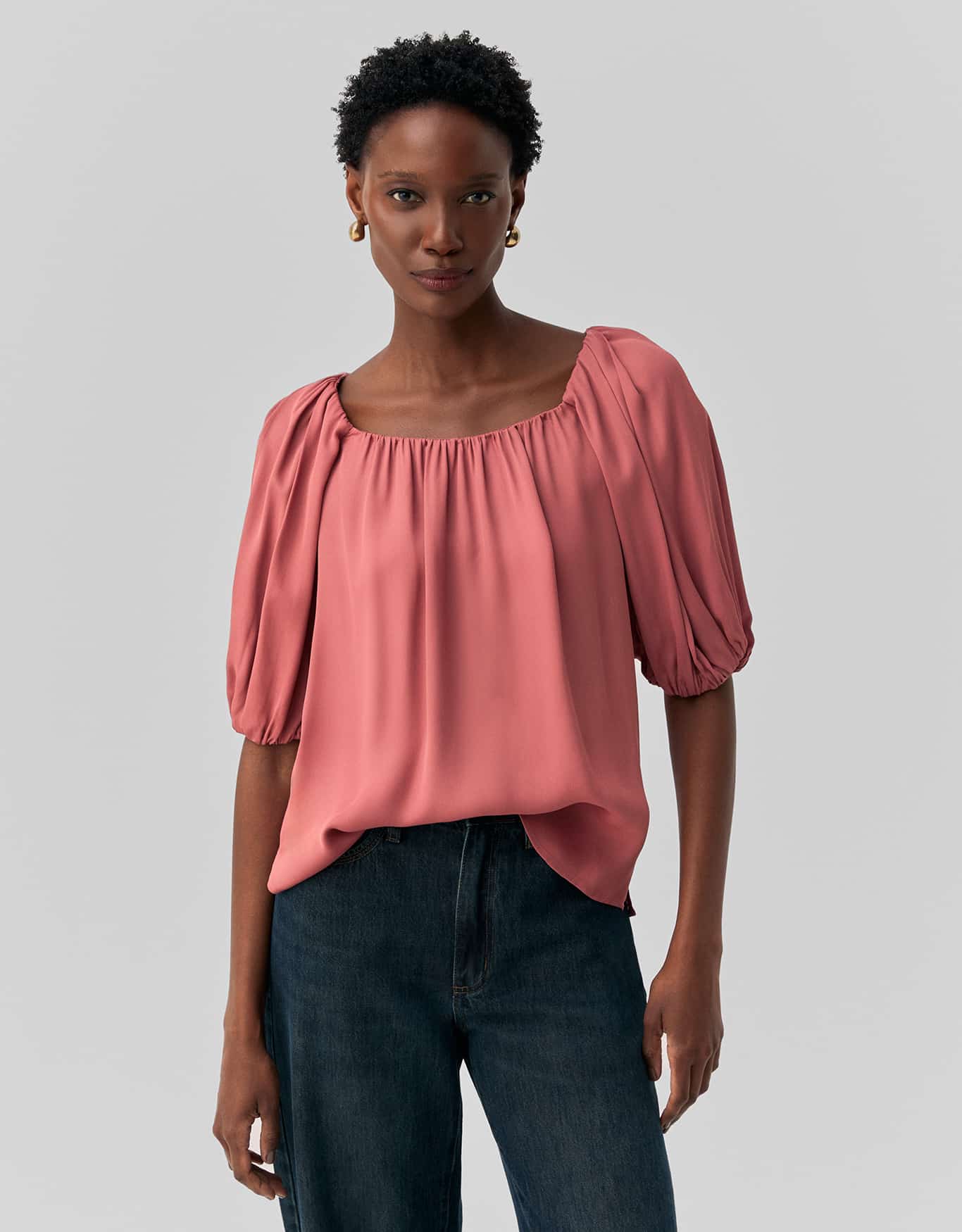 Blusa Manga Balonê