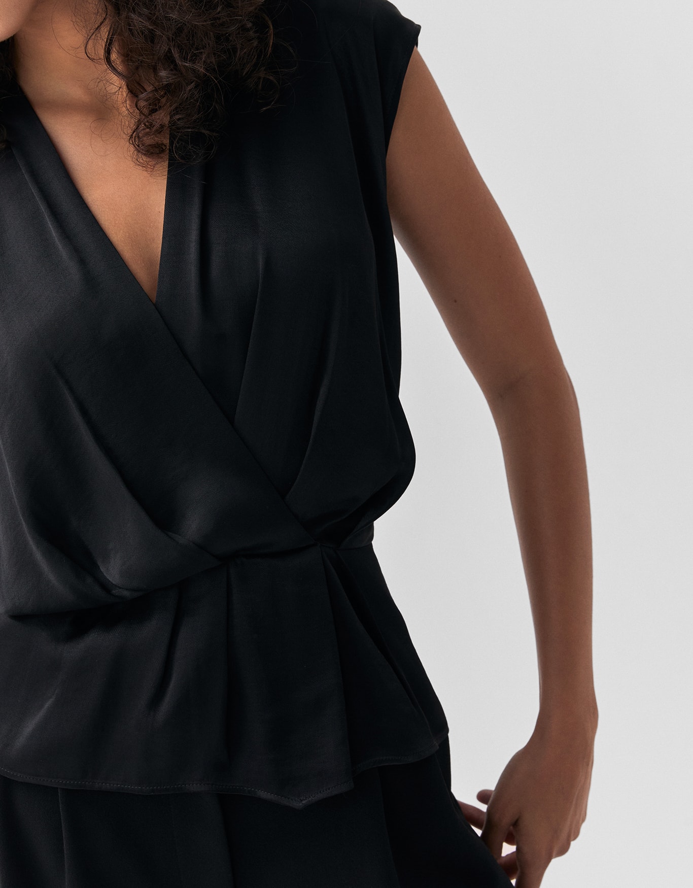 Blusa Manga Curta Franzidos