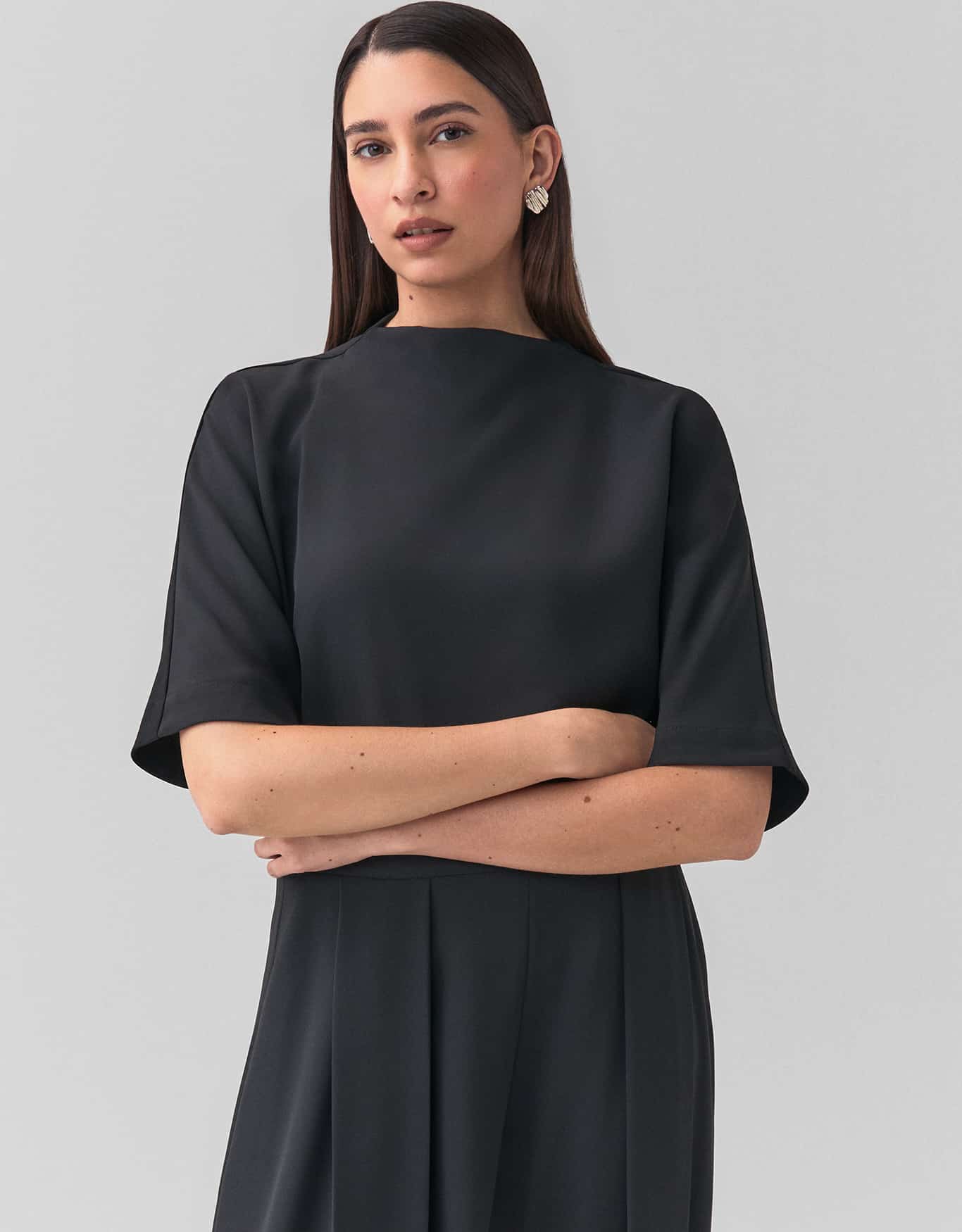 Blusa Manga Curta Gola