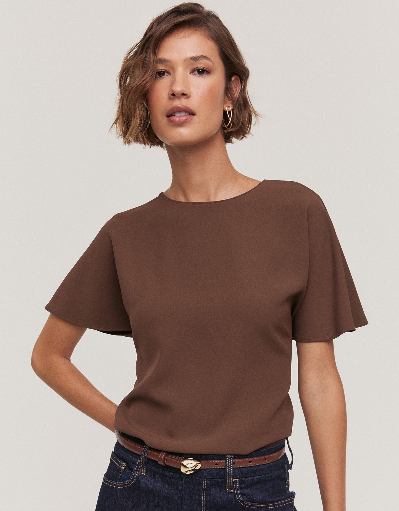 Blusa Manga Curta Terra
