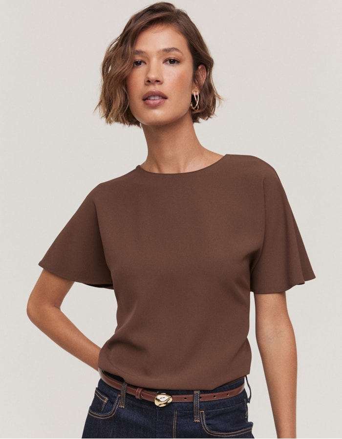 Shoulder — Blusa Manga Curta Terra