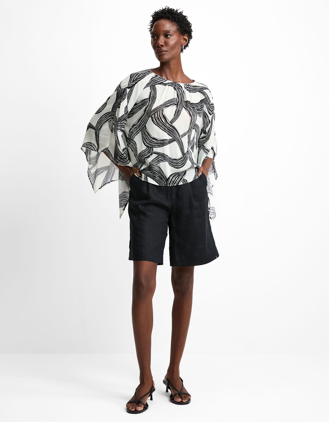 Blusa Manga Kimono Gráfico