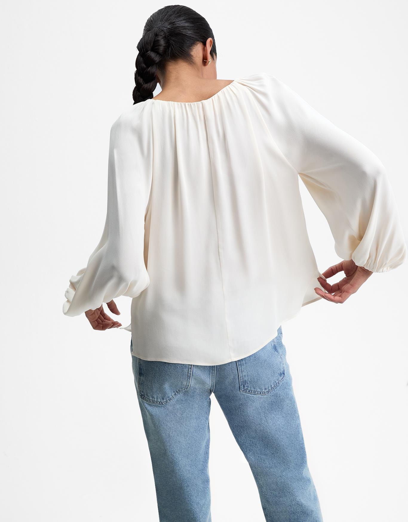 Blusa Manga Longa Franzidos