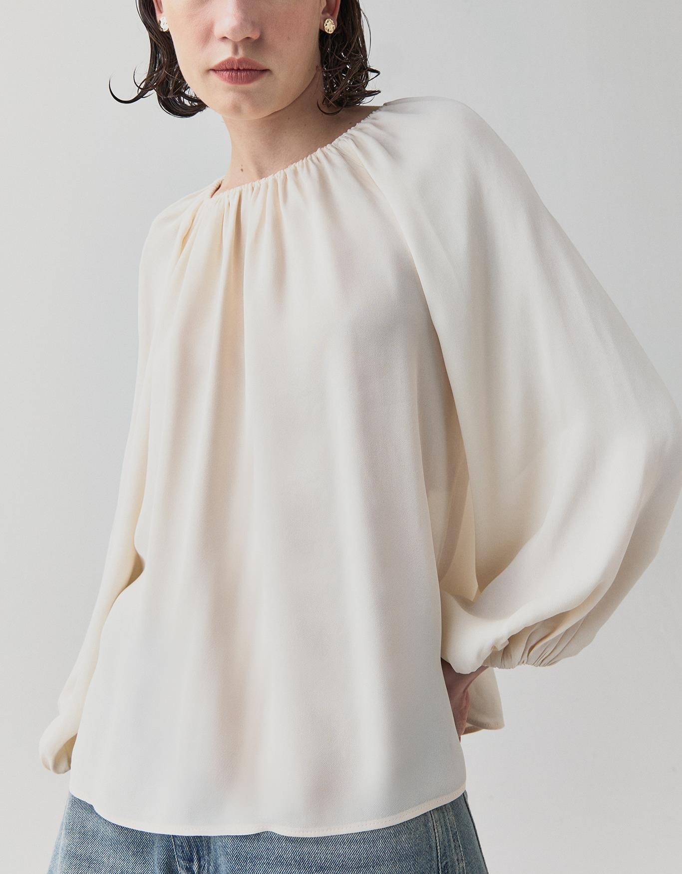 Blusa Manga Longa Franzidos