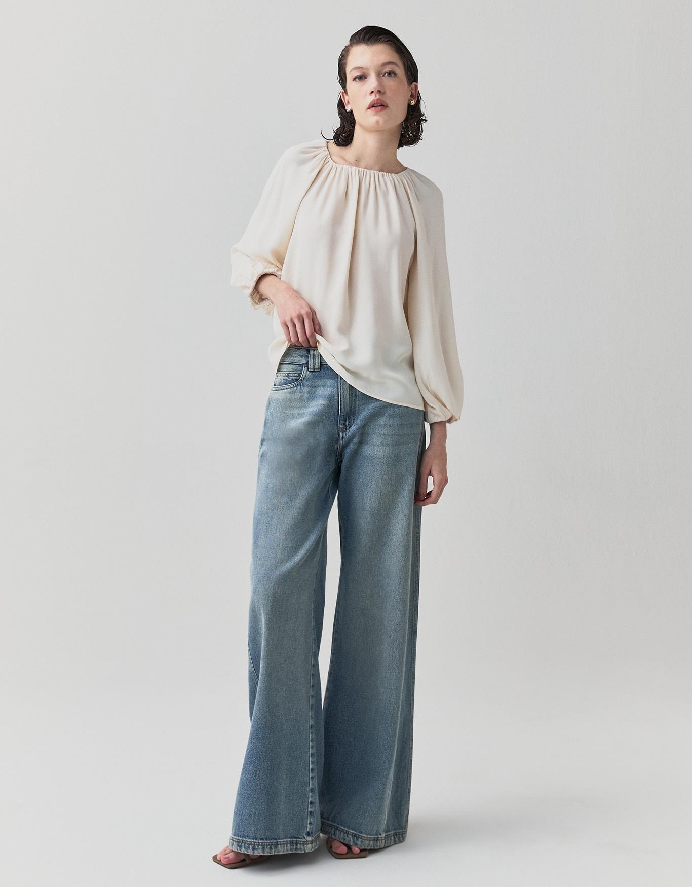 Blusa Manga Longa Franzidos