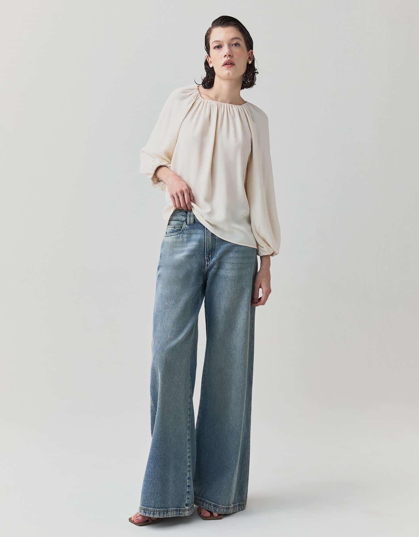 Blusa Manga Longa Franzidos