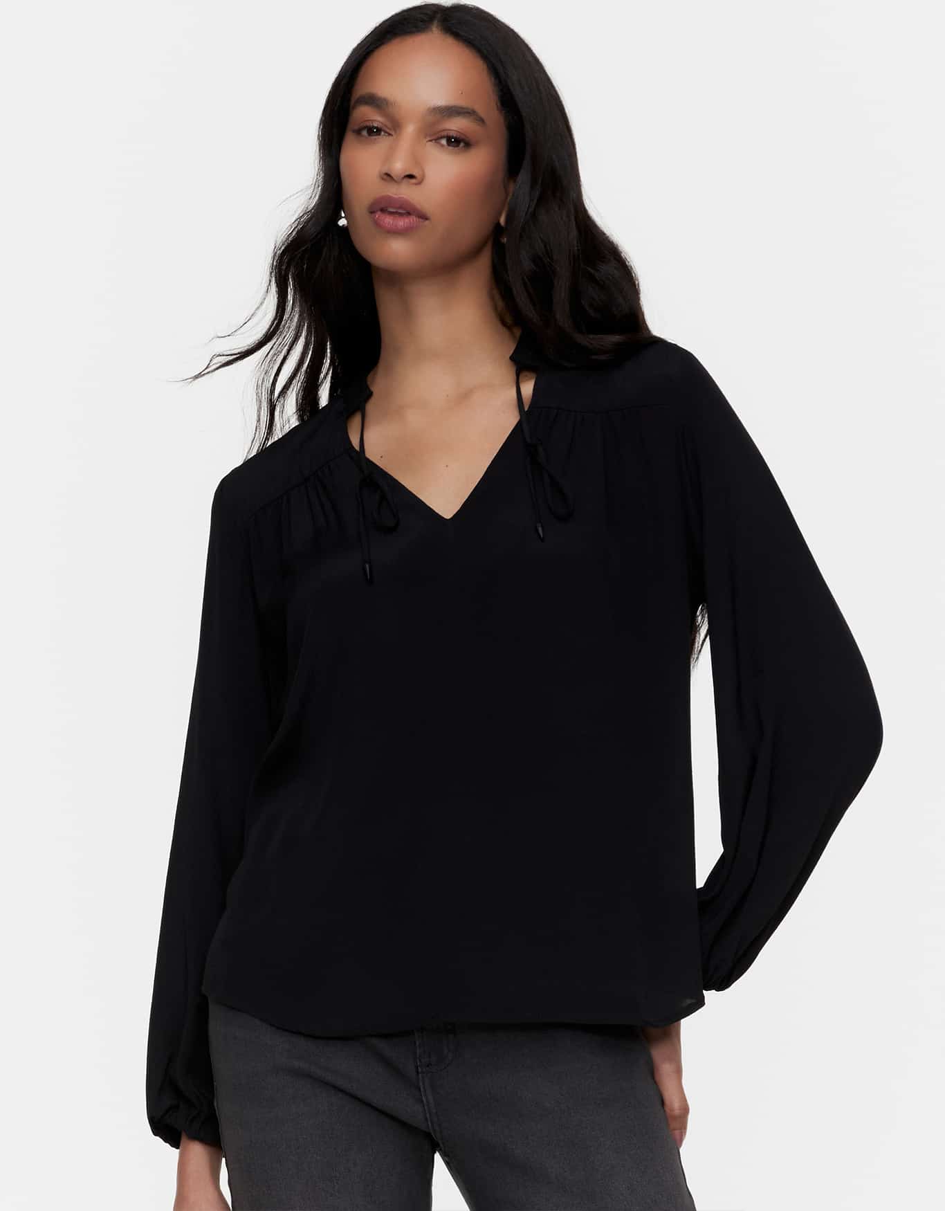 Blusa Manga Longa Franzidos