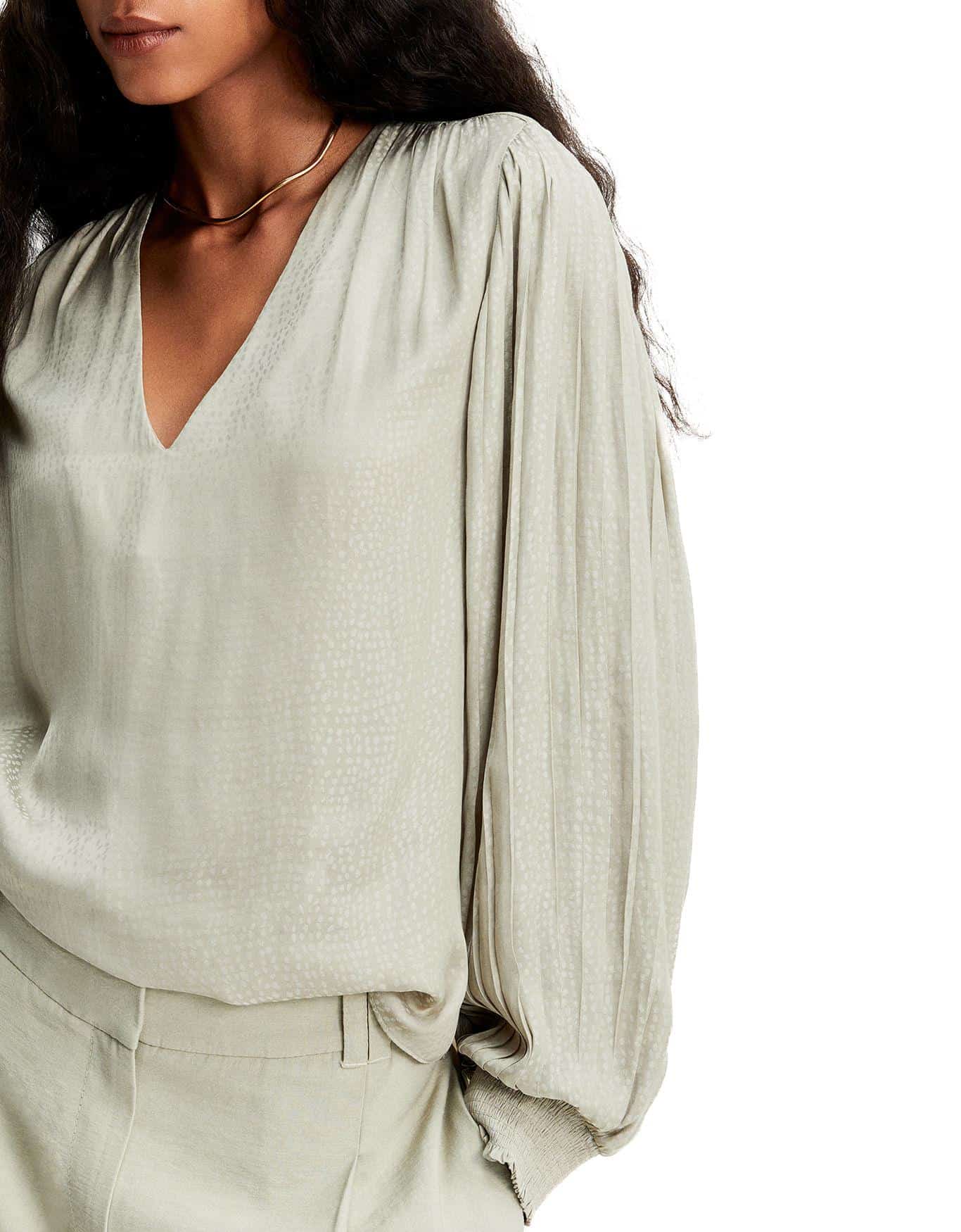 Blusa Manga Plissada