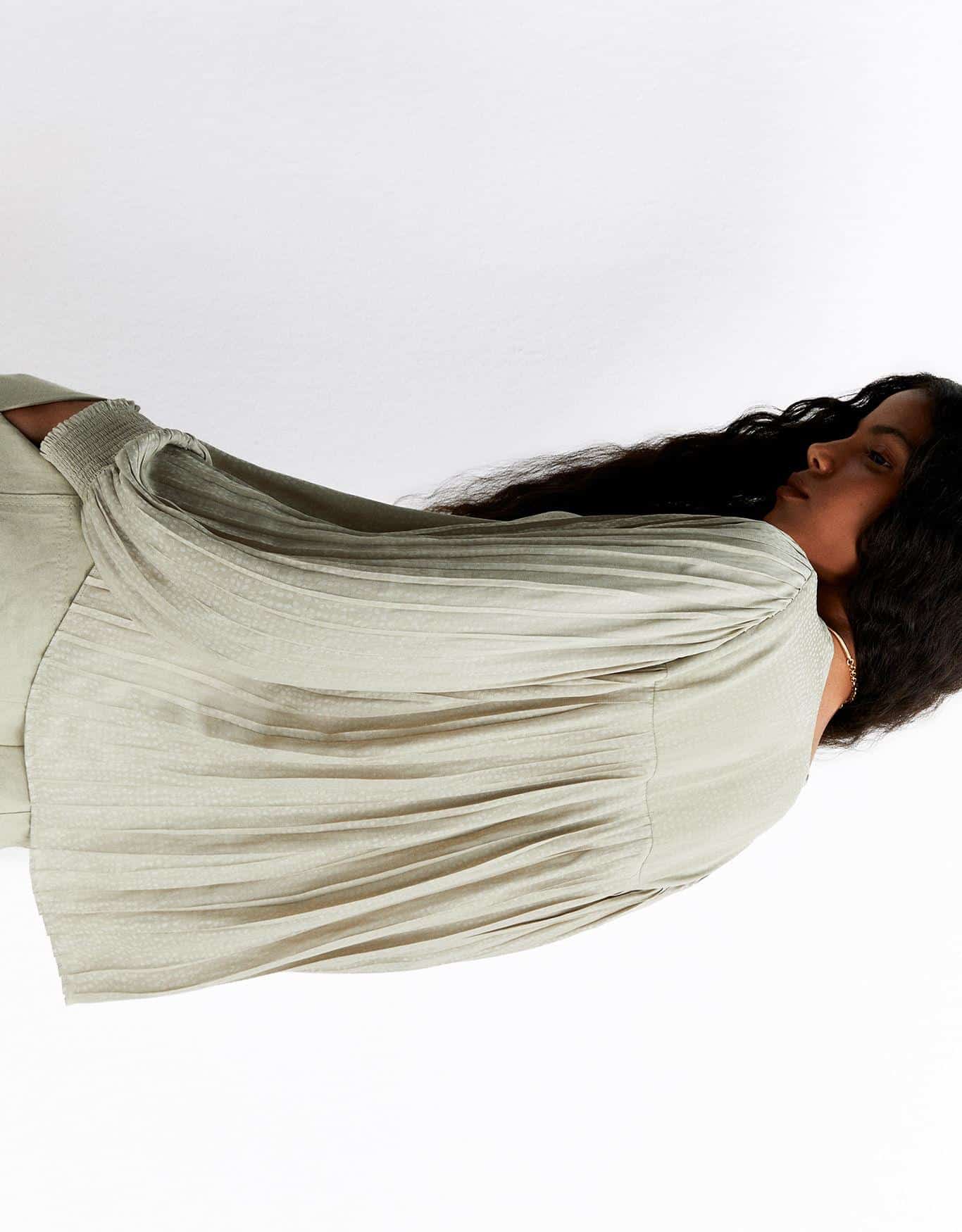 Blusa Manga Plissada