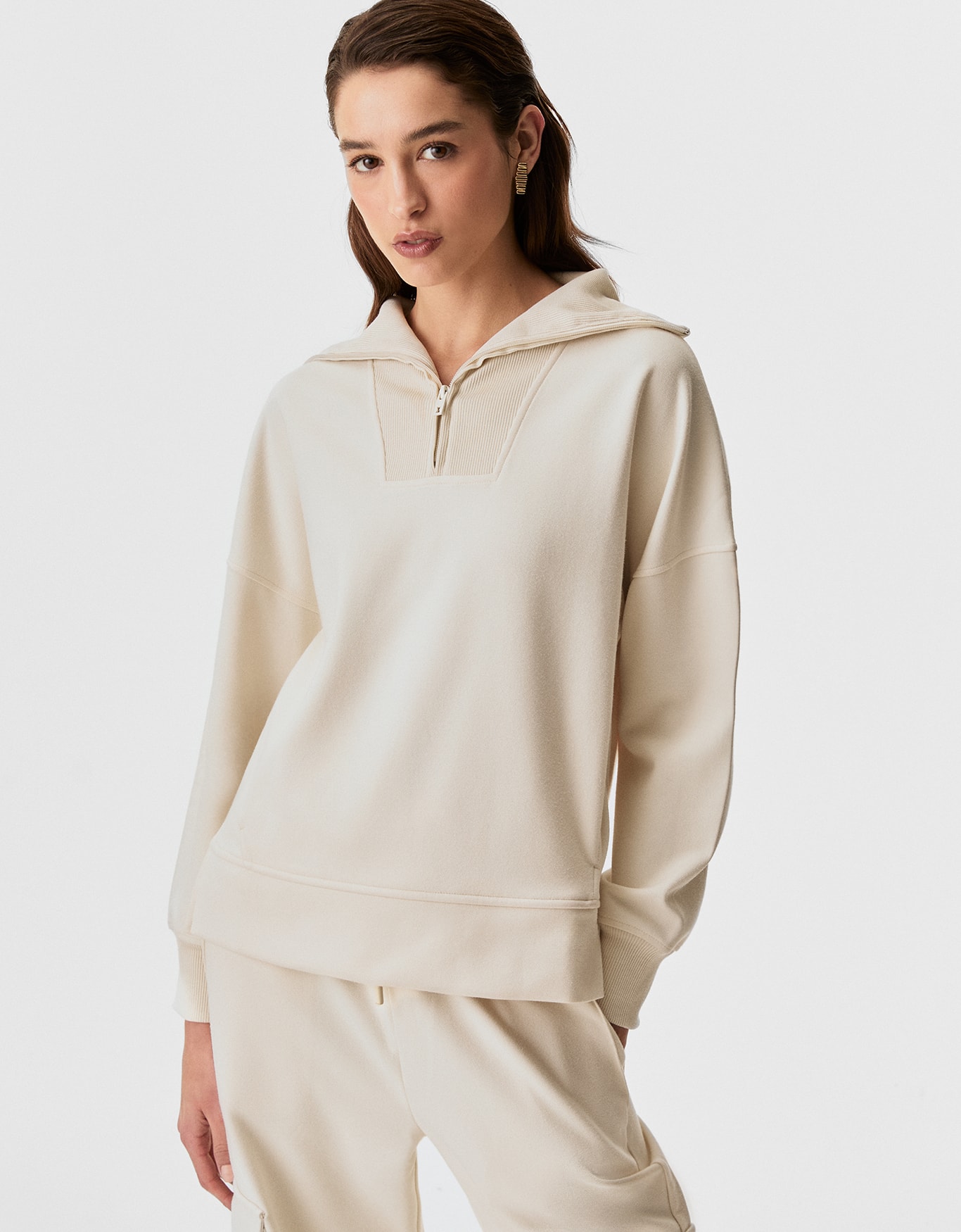 Blusa Meio Ziper Moletom 360