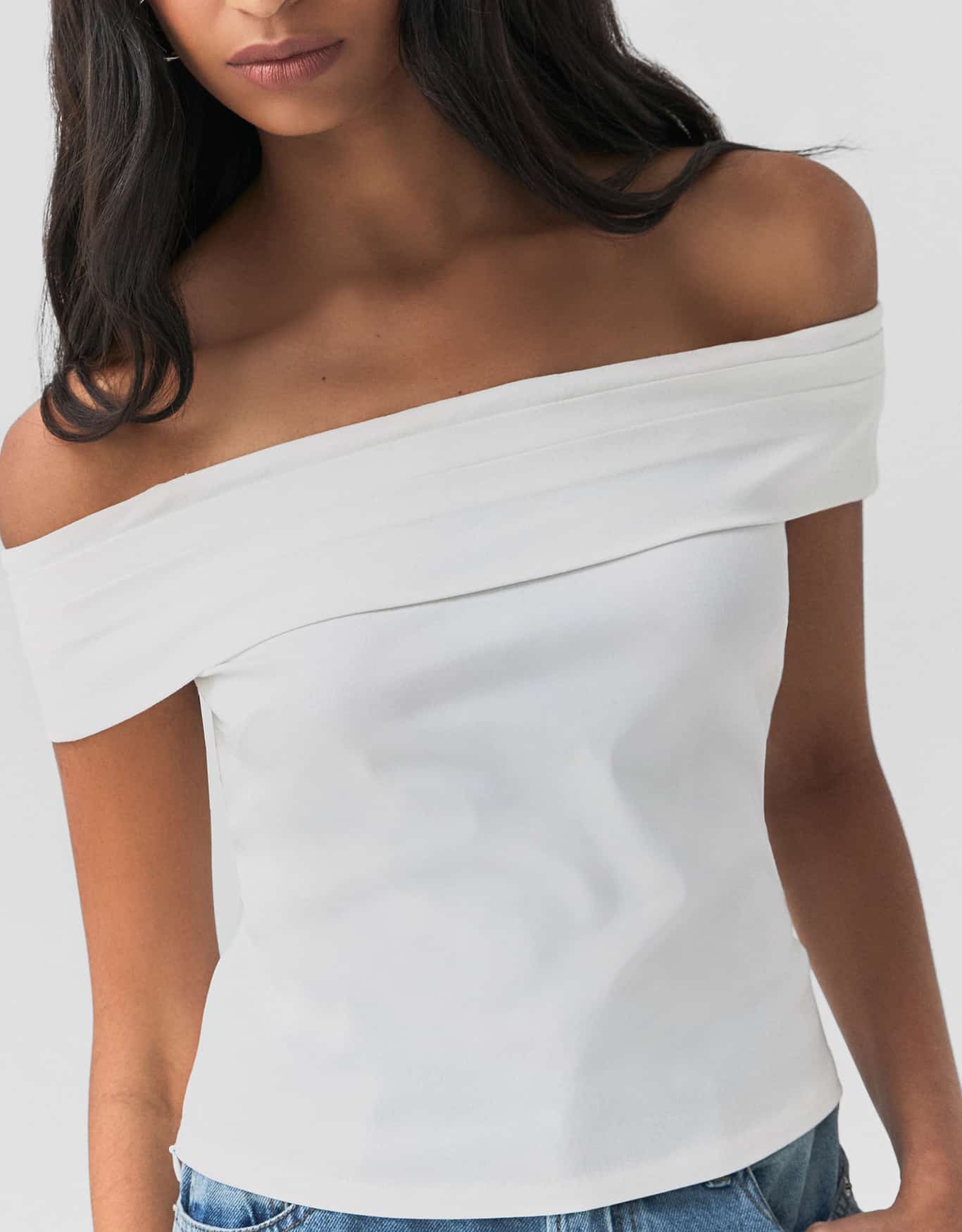 Blusa Ombro a Ombro Pregas
