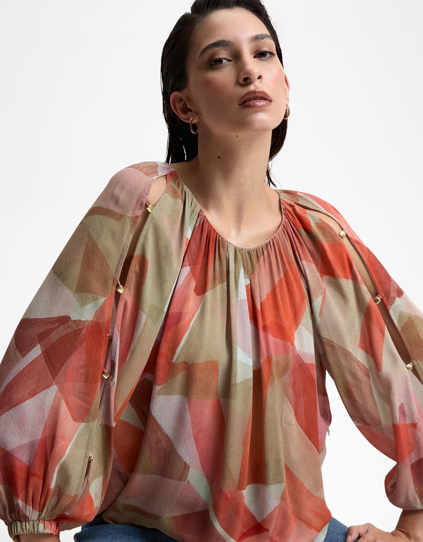 Blusa Pintura Geométrica