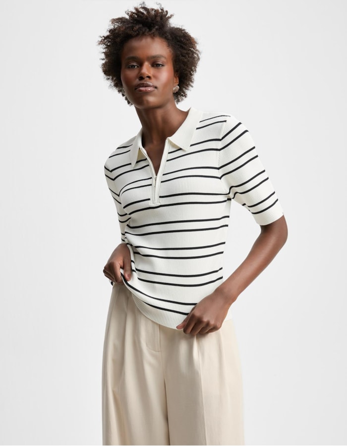 Shoulder — Blusa Polo Listra Dupla