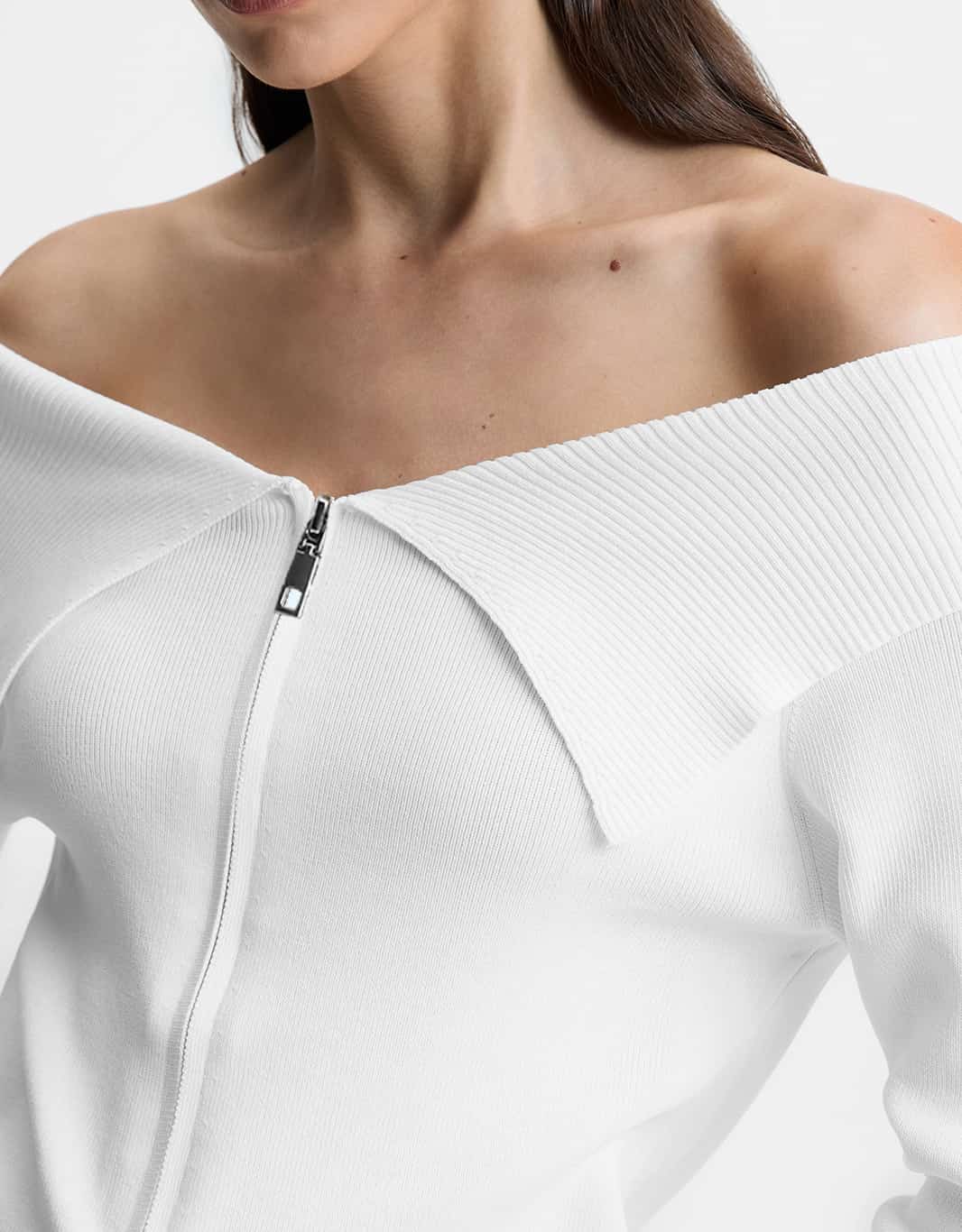 Blusa Polo Ombro a Ombro Off White