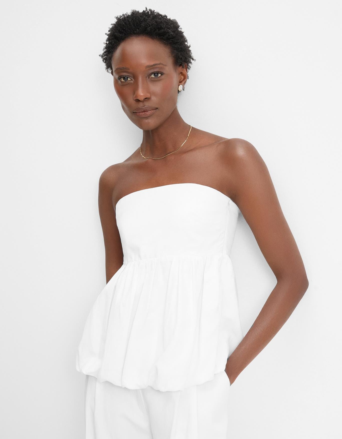 Blusa Sem Alça Balonê