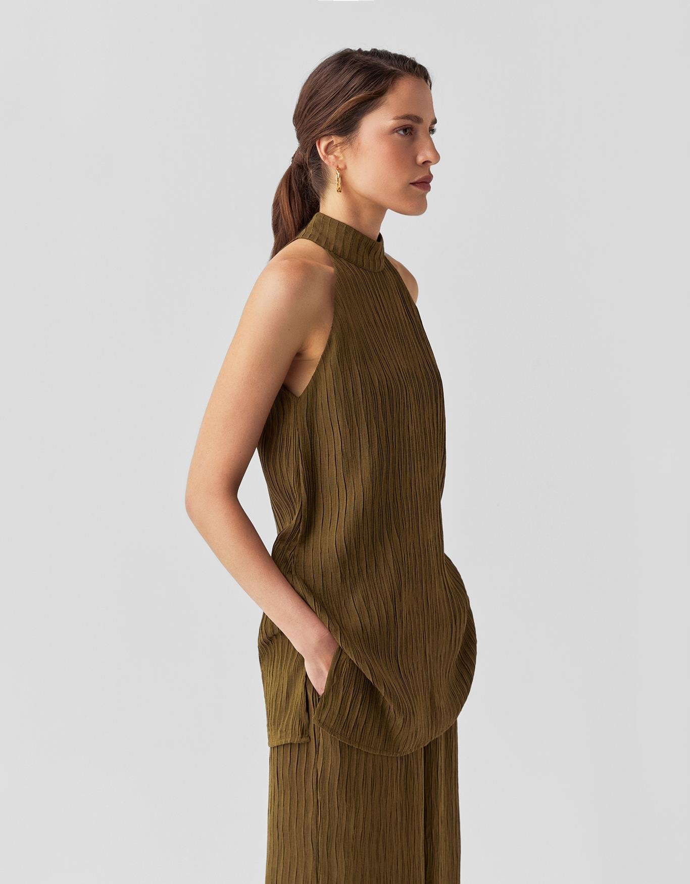 Blusa Texturizada Cava Americana