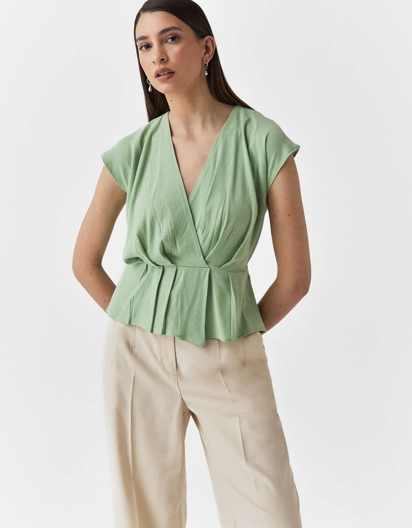 Blusa Transpasse Pregas