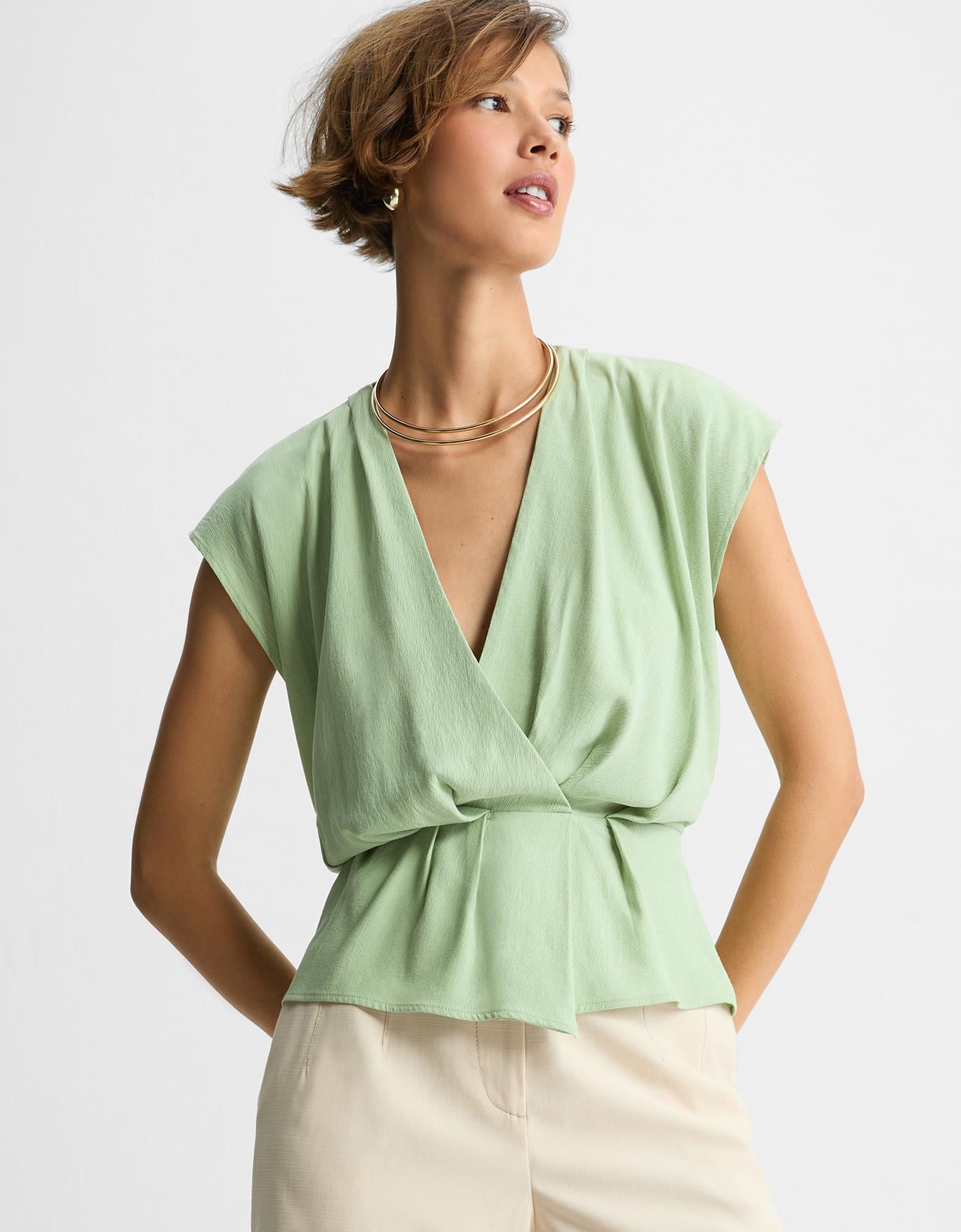 Blusa Transpasse Pregas