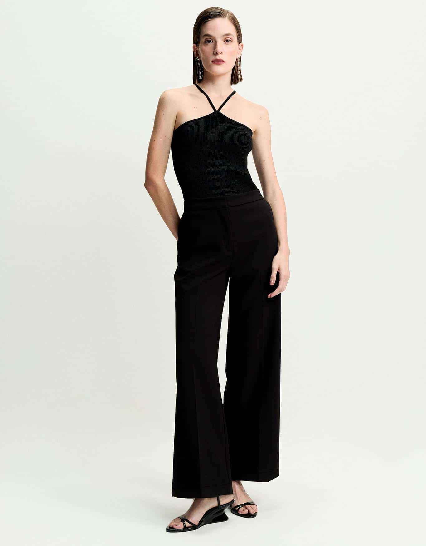 Blusa Tricot Alça Fina Lurex