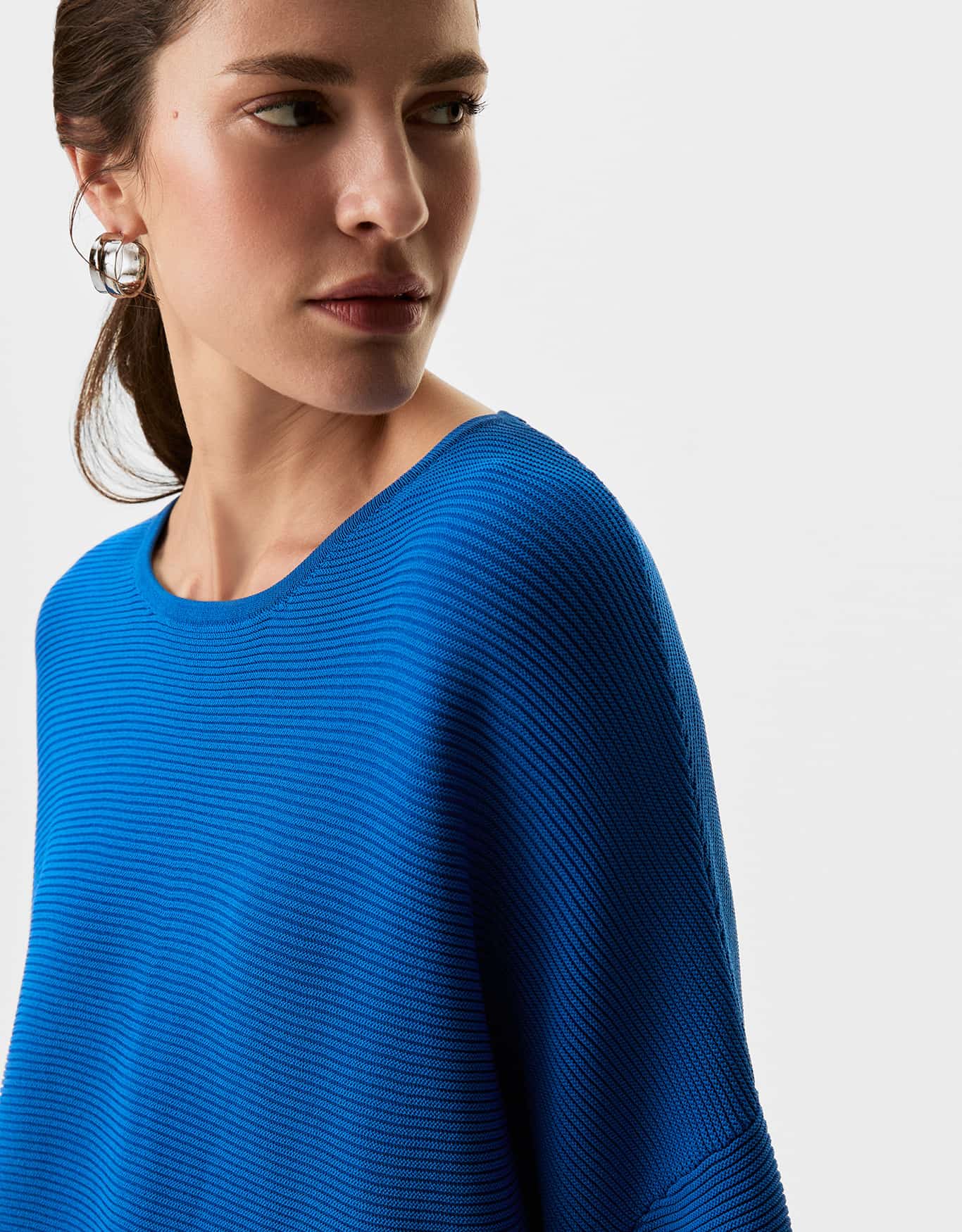 Blusa Tricot Ampla Azul