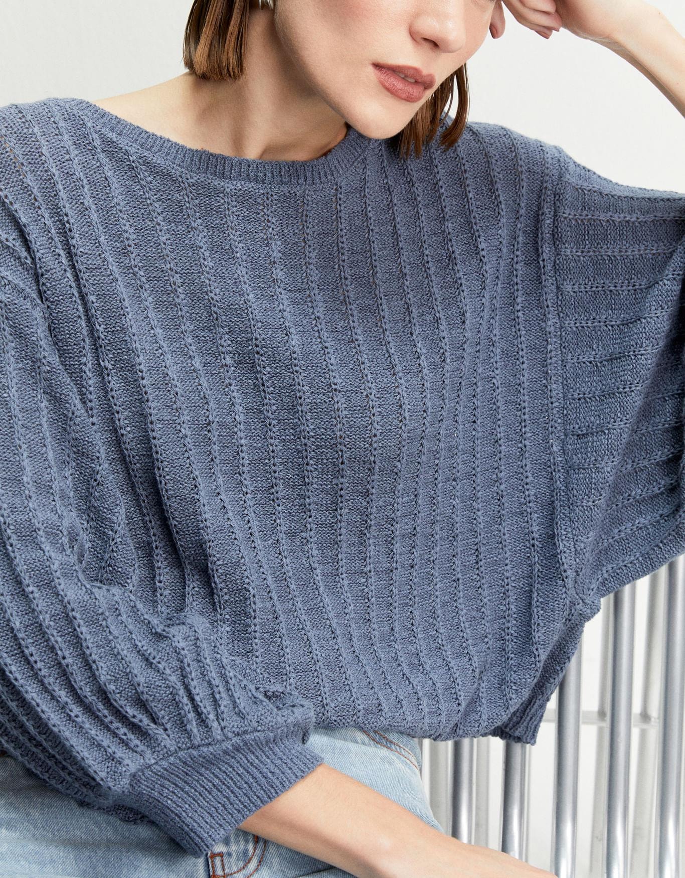 Blusa Tricot Ampla Gola Bateau