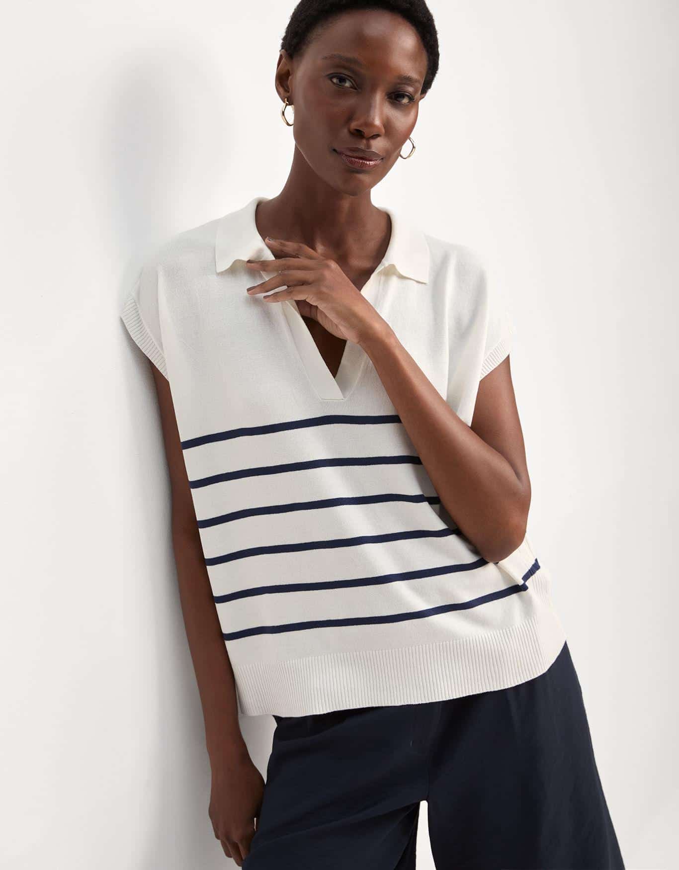 Blusa Tricot Ampla Listrada