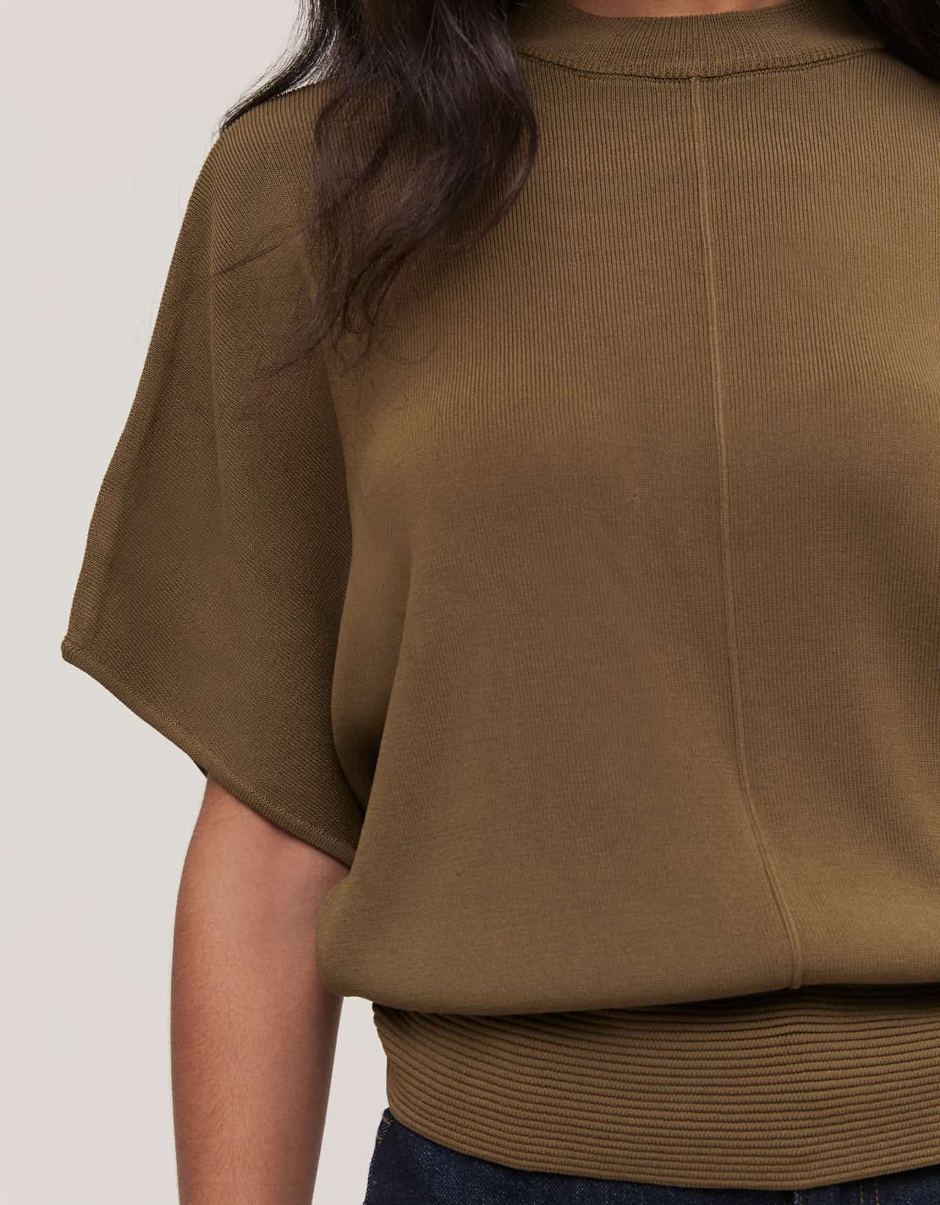Blusa Tricot Ampla Nervura