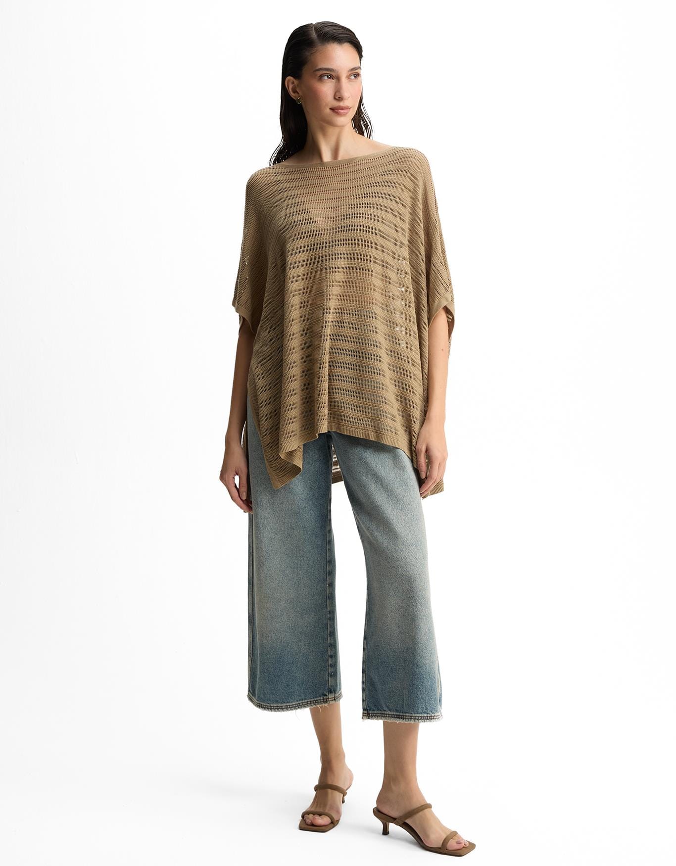 Blusa Tricot Ampla Vazada