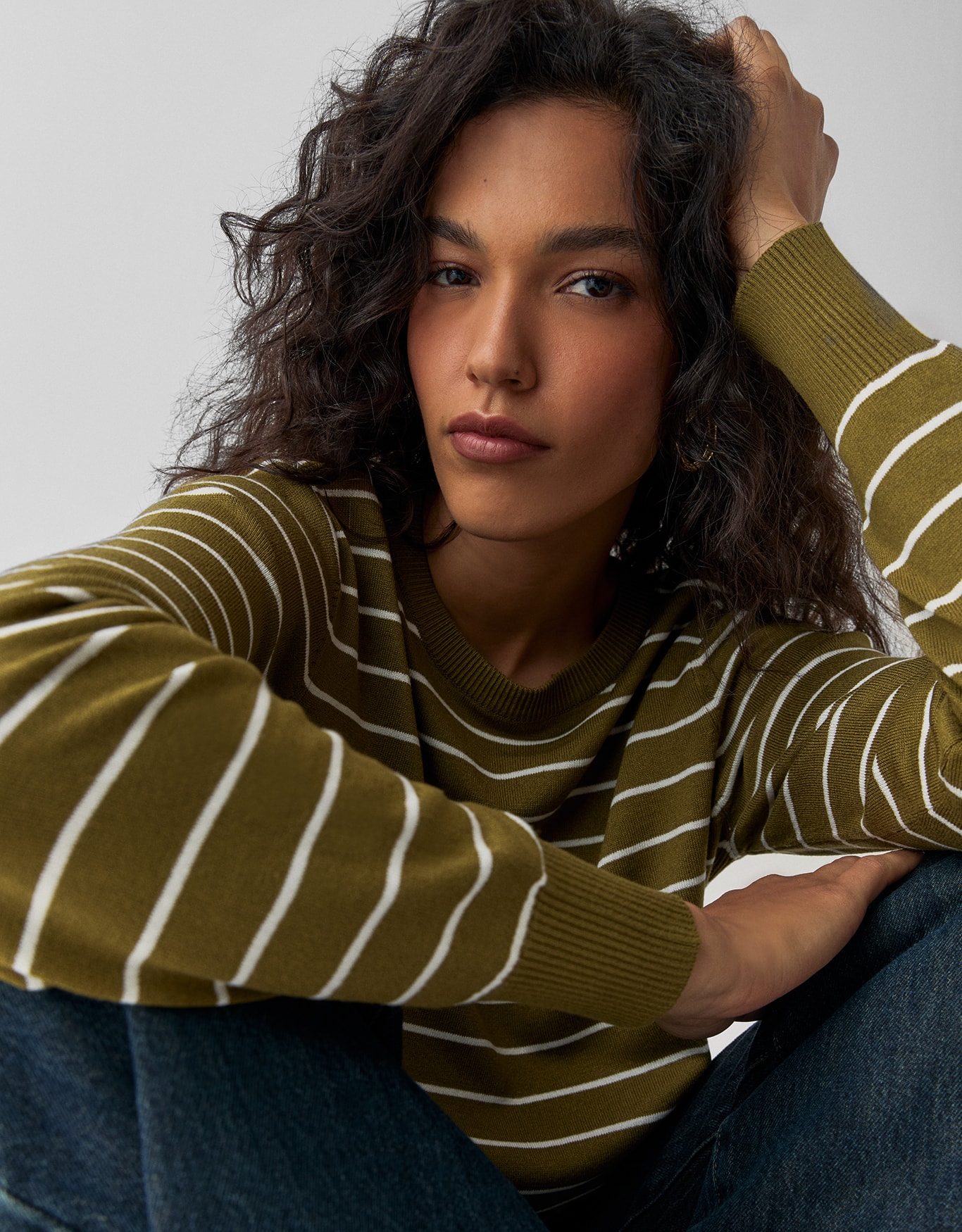 Blusa Tricot Básico Listrada