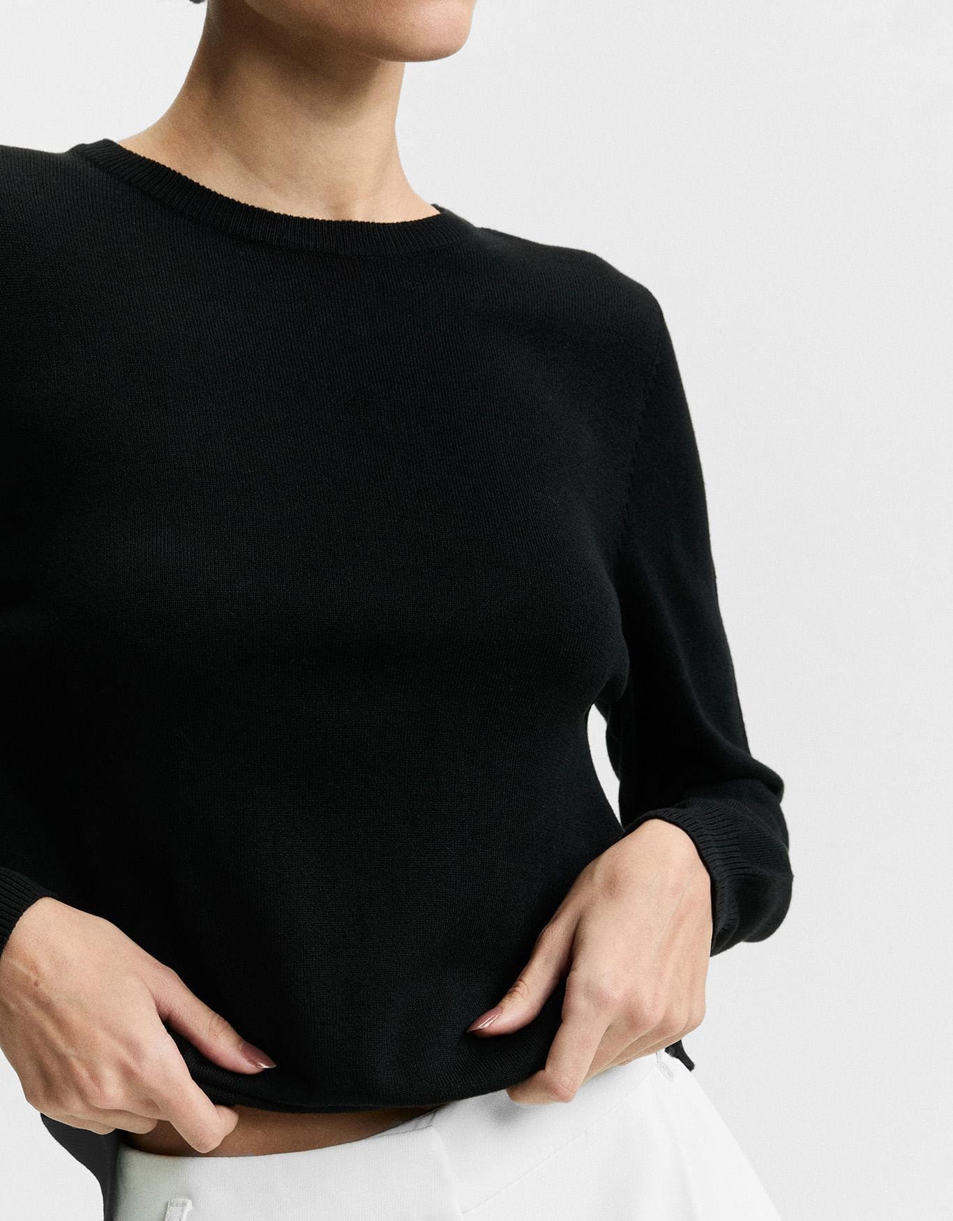 Blusa Tricot Básico Preta