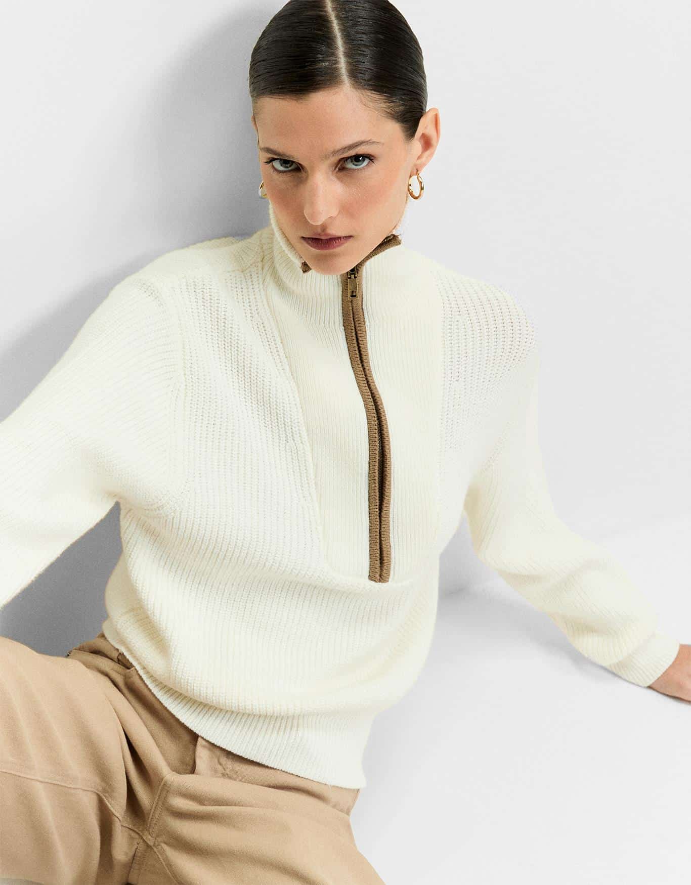 Blusa Tricot Bicolor