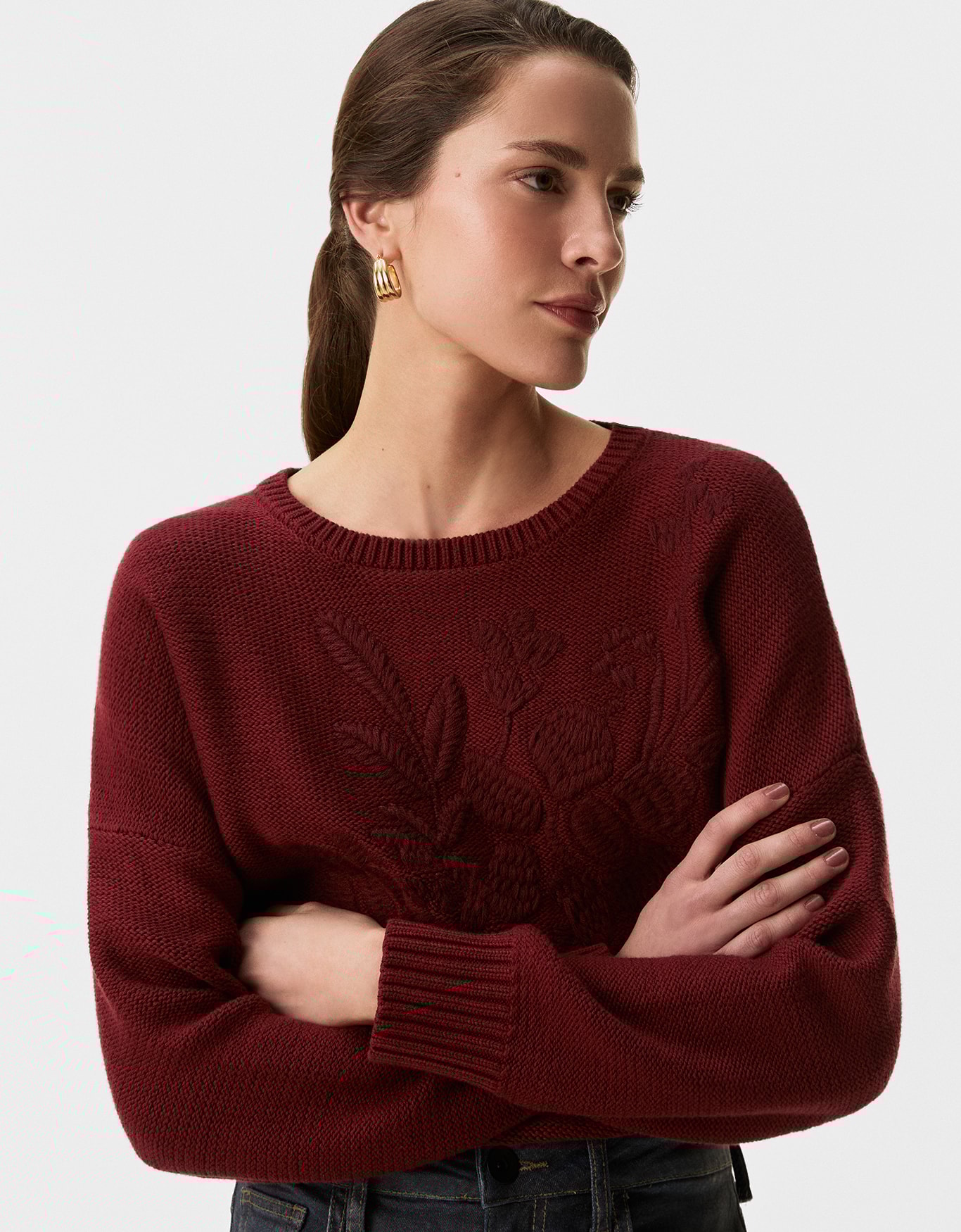 Blusa Tricot Bordado